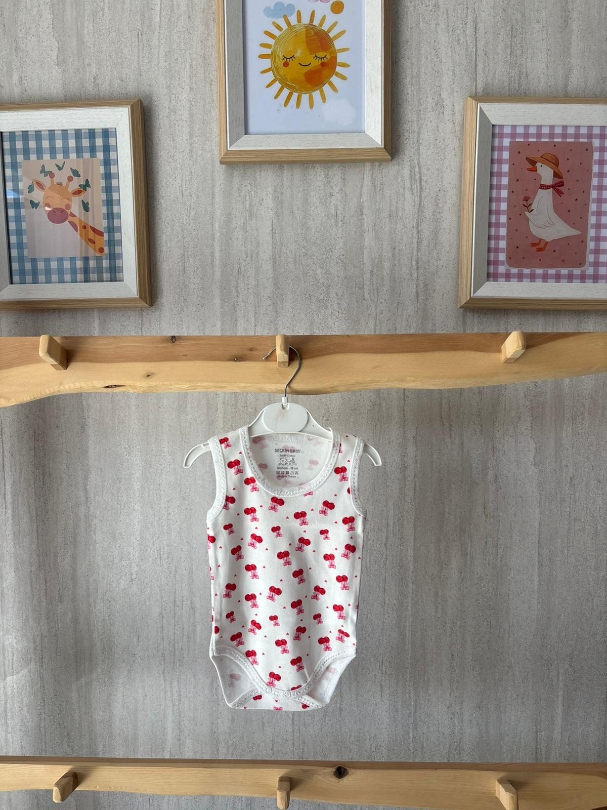 Kirazlı Çıtçıtlı Askılı Badi