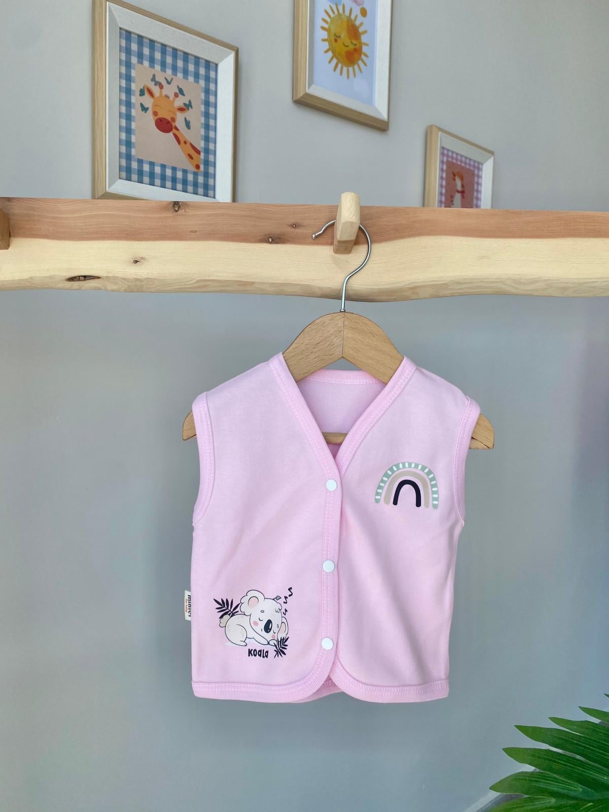 Koala Penye Yelek Pembe