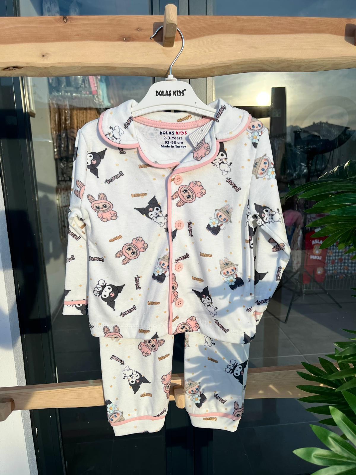 Kuromi & Labubu Pijama Takımı Somon