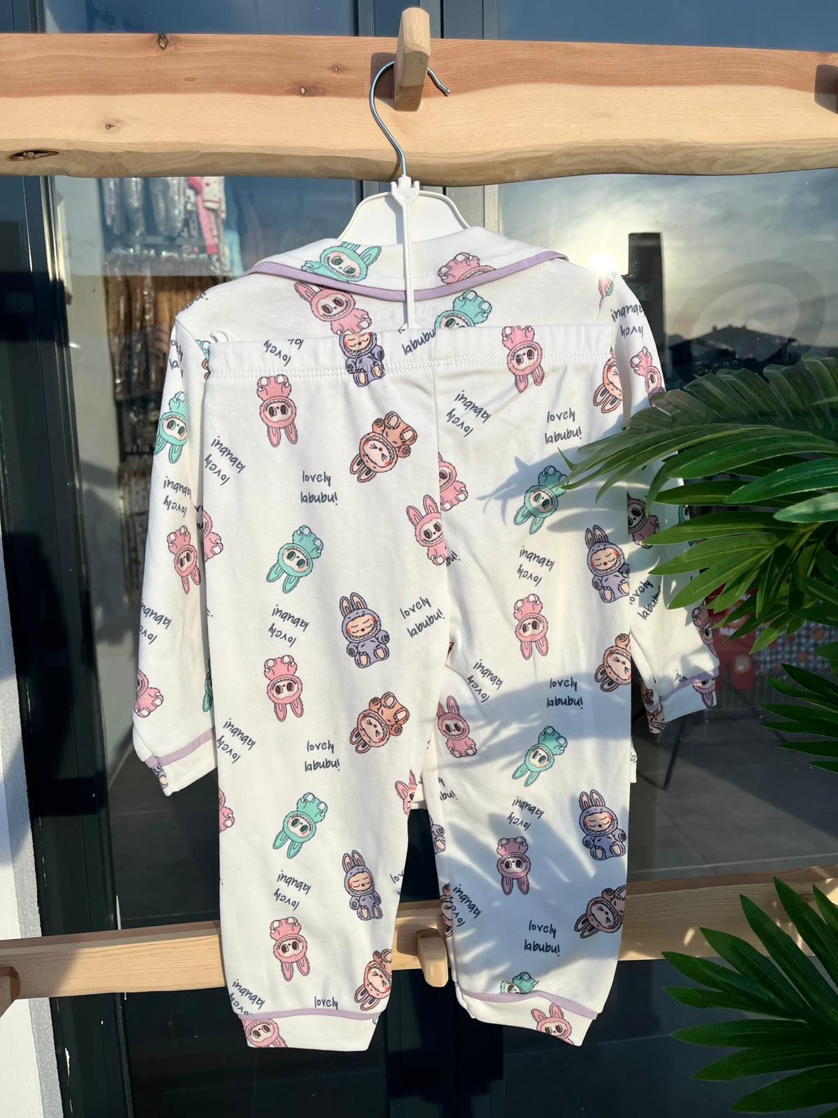 Labubu Pijama Takımı Lila