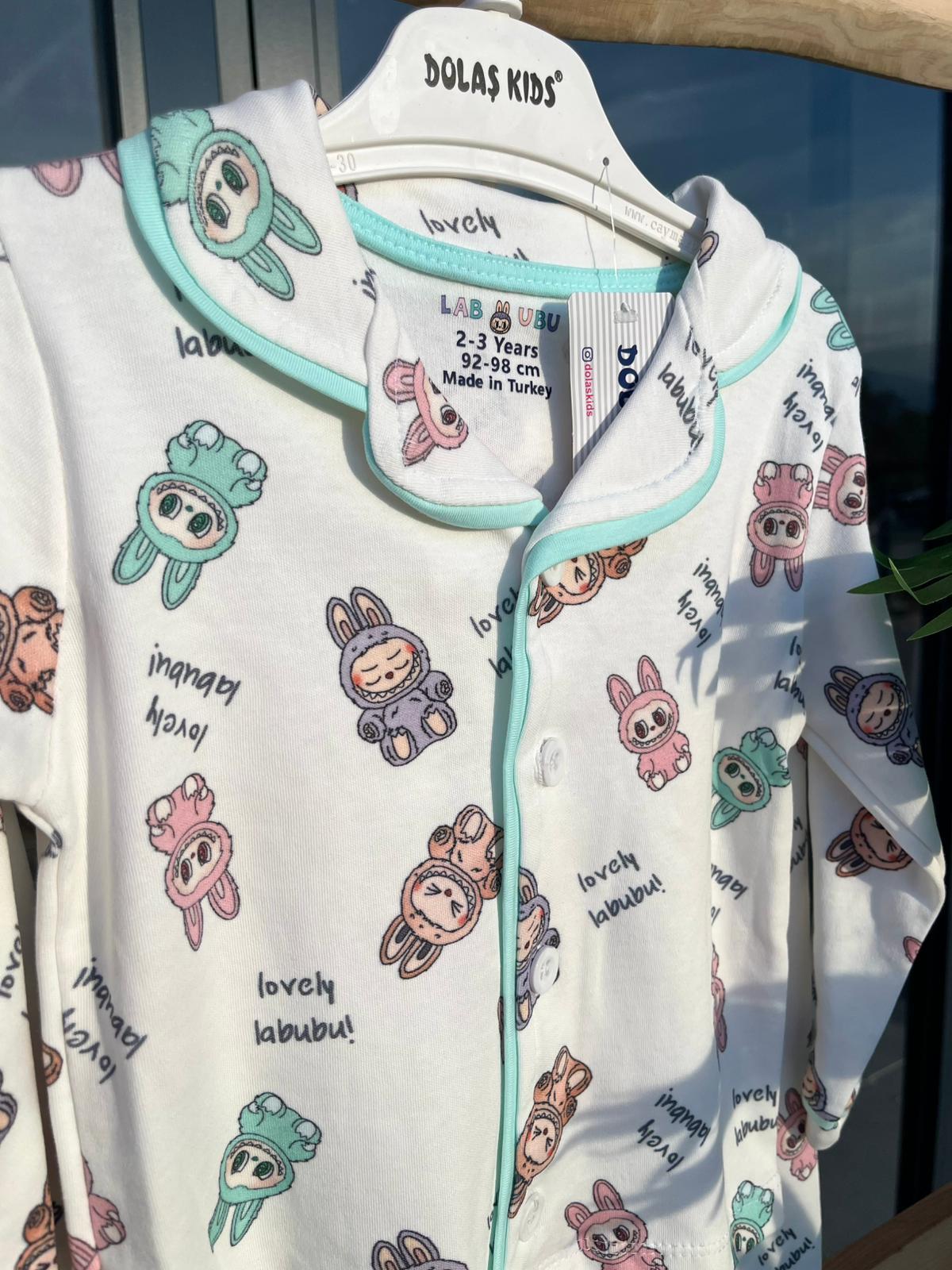 Labubu Pijama Takımı Yeşil