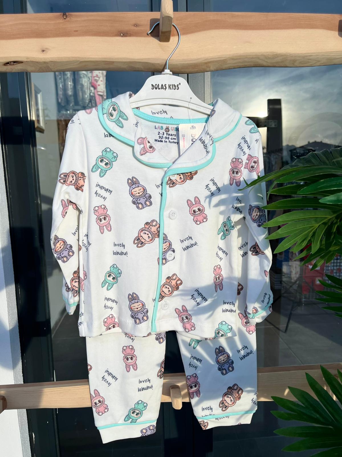 Labubu Pijama Takımı Yeşil
