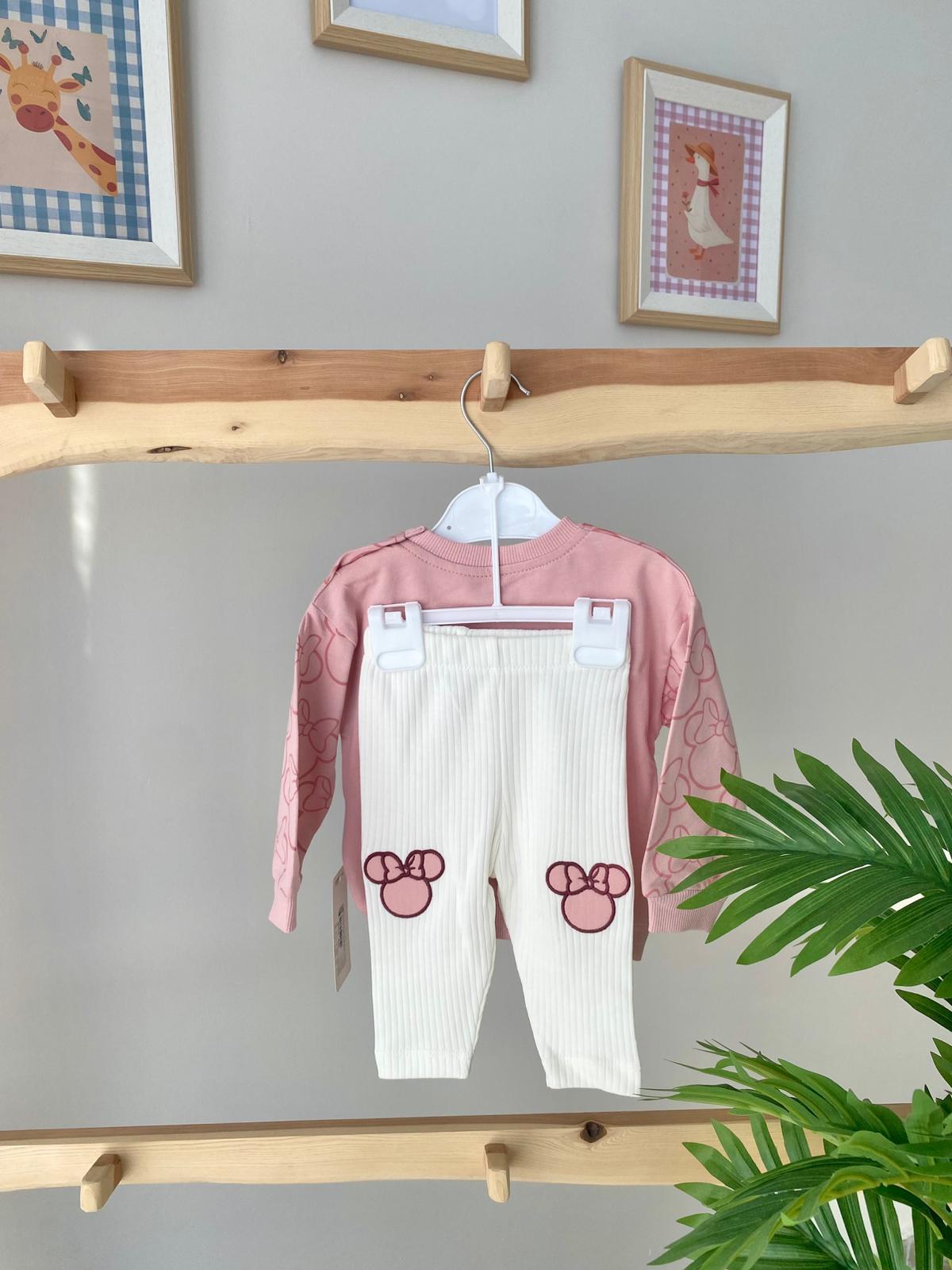 Minnie Nakışlı Baskılı Takım Pudra