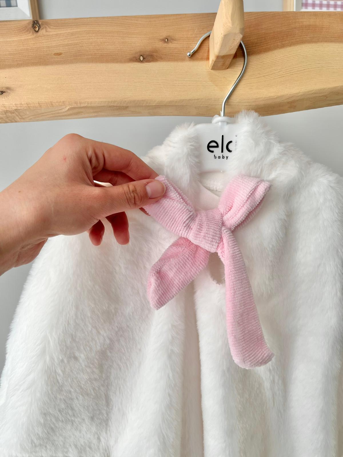 Peluş Pelerin'li 3'lü Takım Pembe