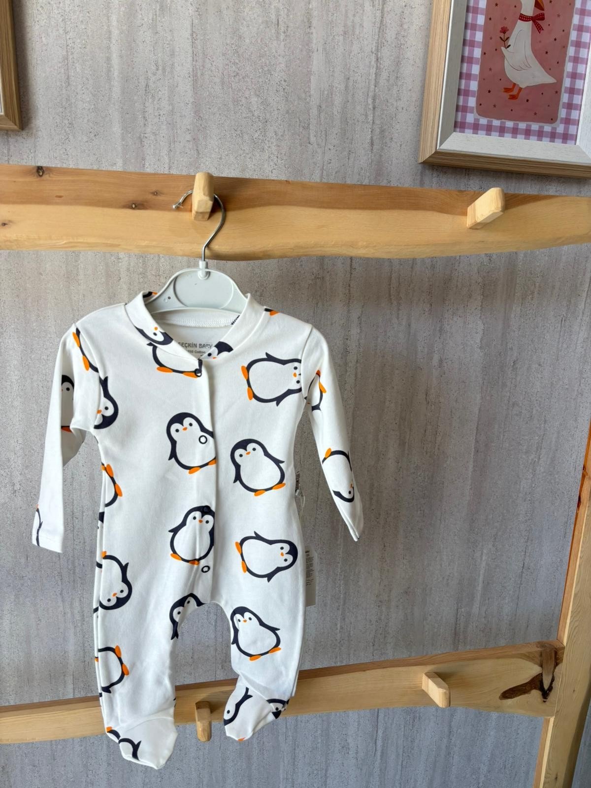 Penguen Desenli Patikli Tulum