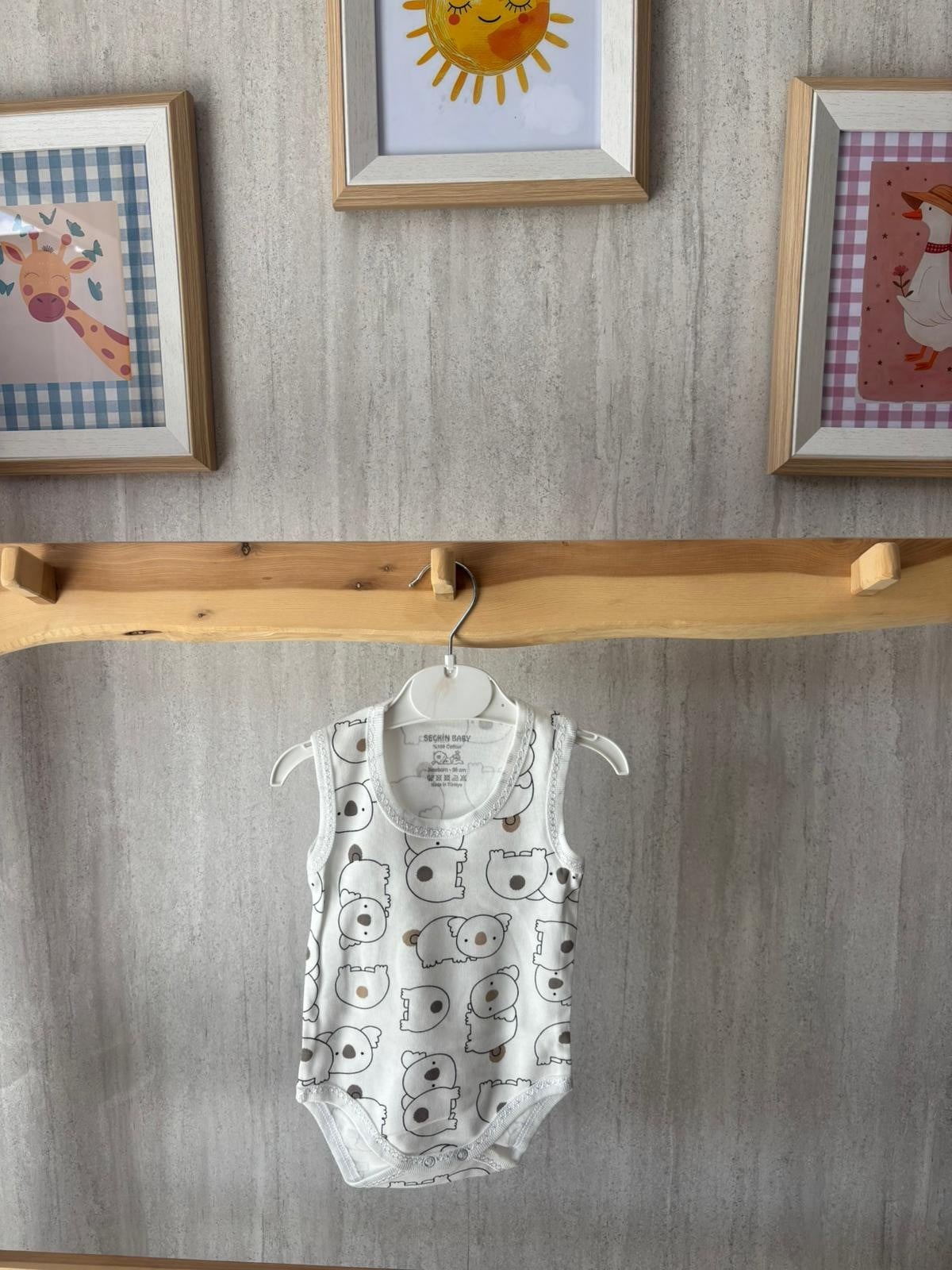 Sevimli Koala Çıtçıtlı Askılı Badi