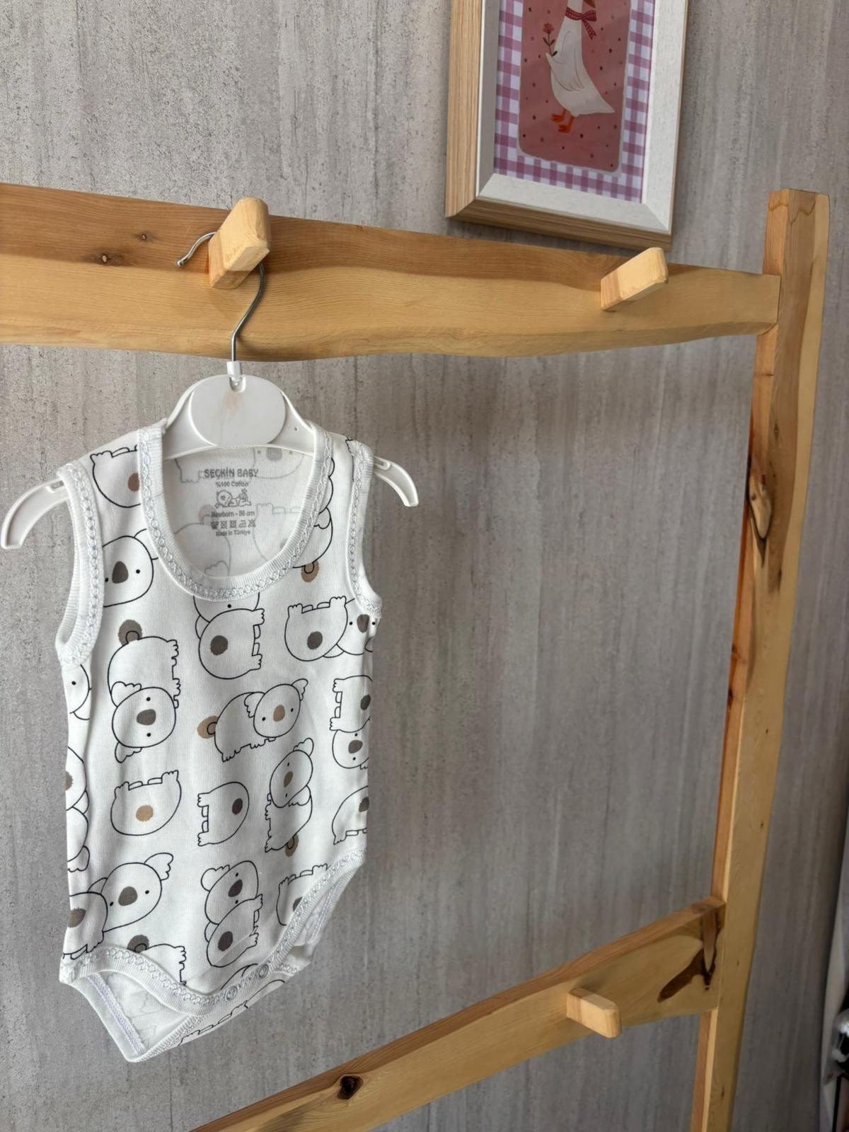 Sevimli Koala Çıtçıtlı Askılı Badi