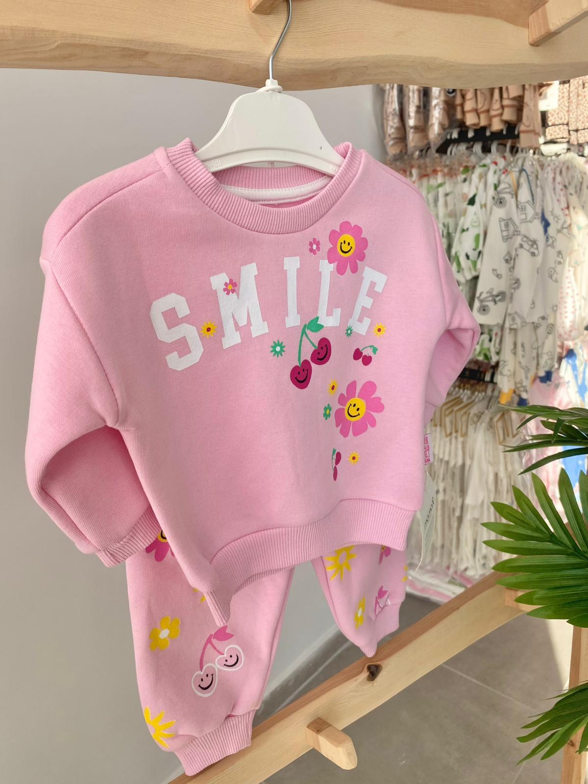 Smile Şardonlu Takım Pembe