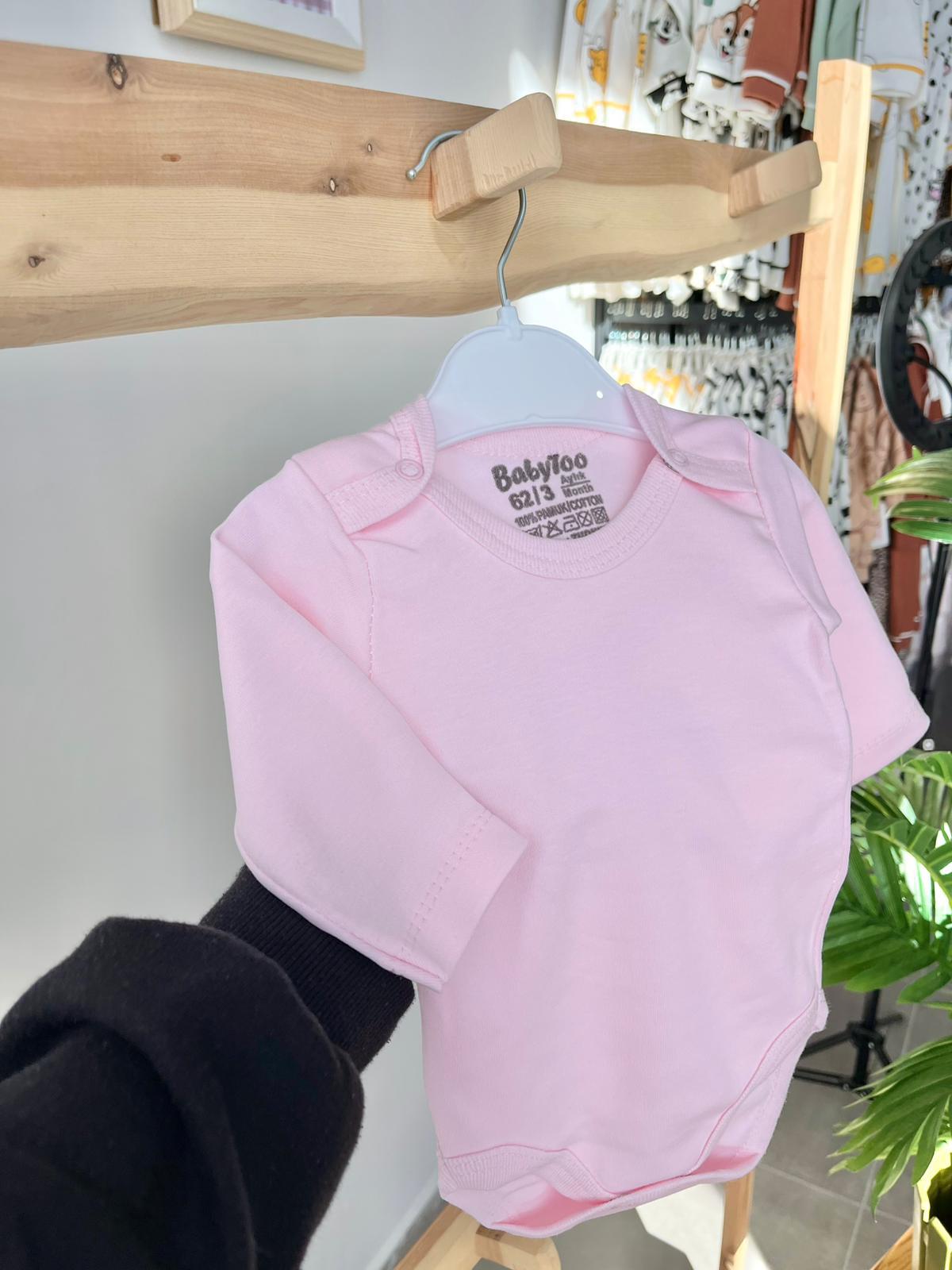 Uzun Kol Çıtçıtlı Badi Pembe