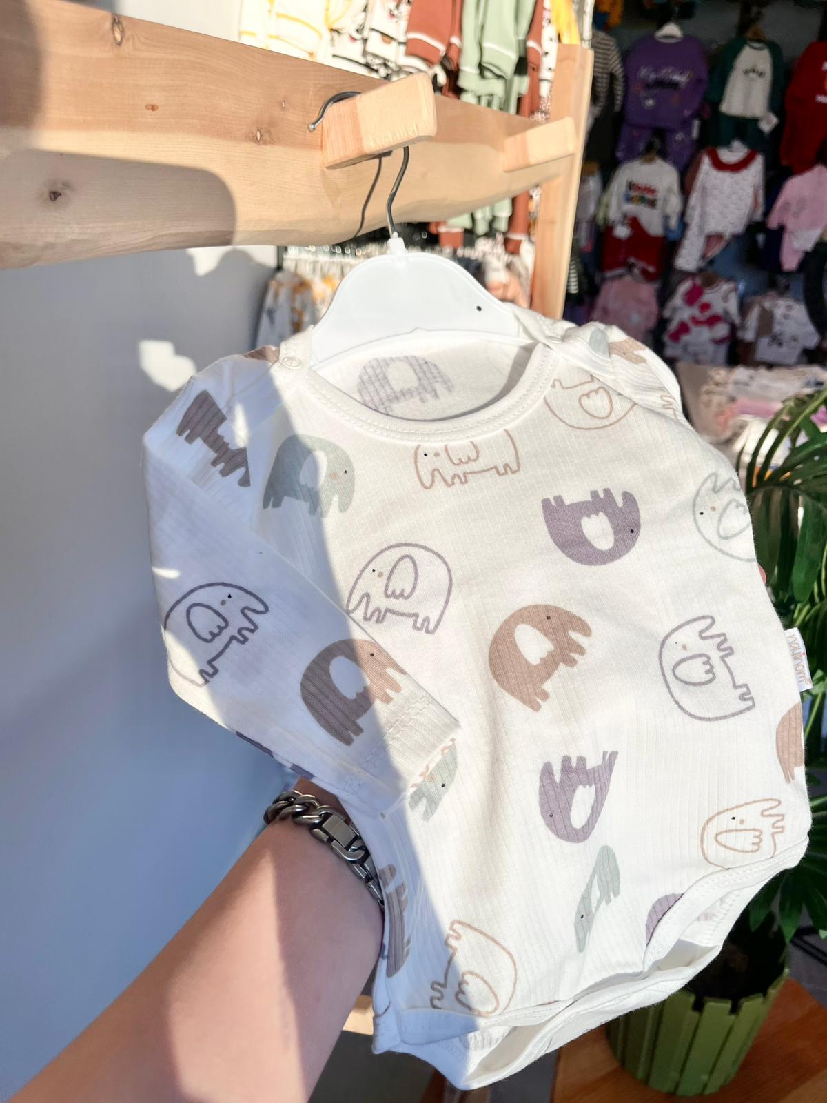 Uzun Kol Fitilli Çıtçıtlı Badi Filli