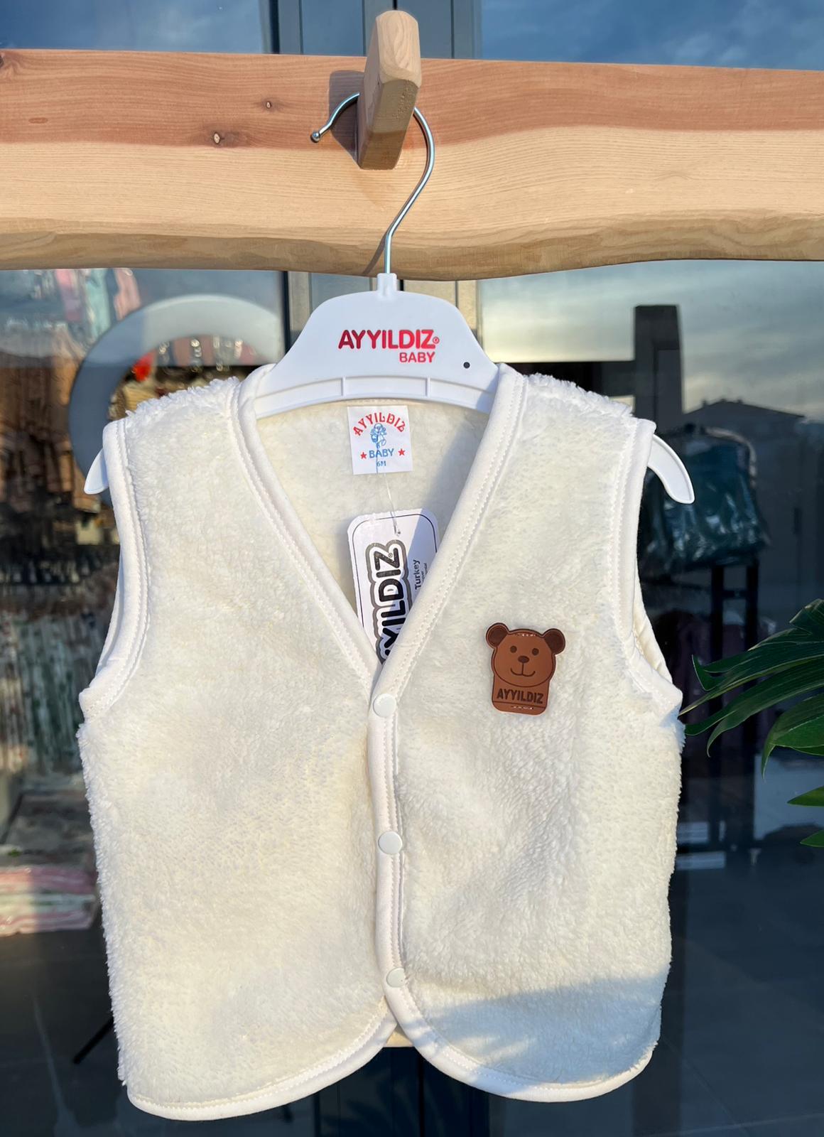 Wellsoft Peluş Yelek Krem