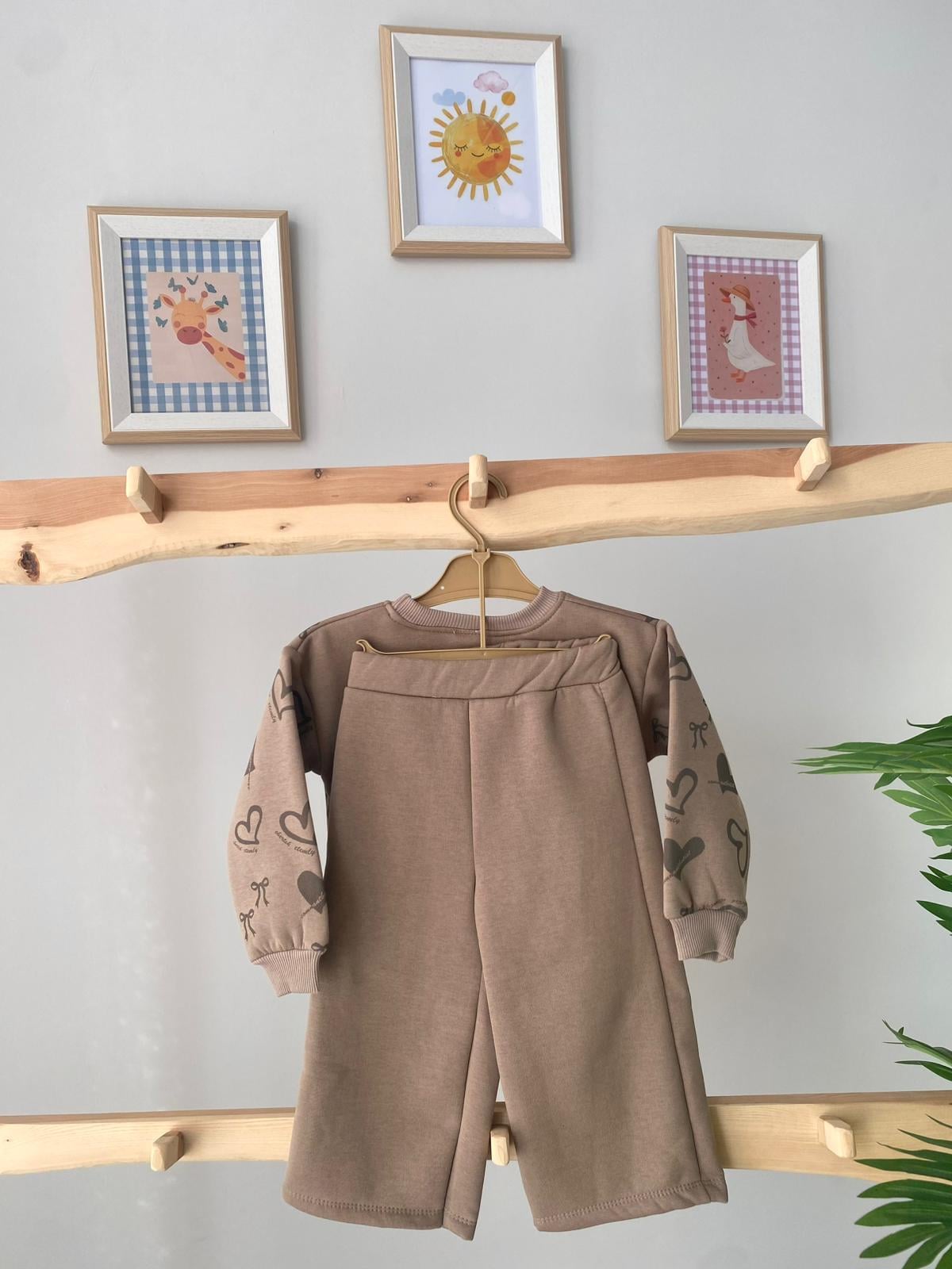 Wide Leg Eşofman Takımı Kahve
