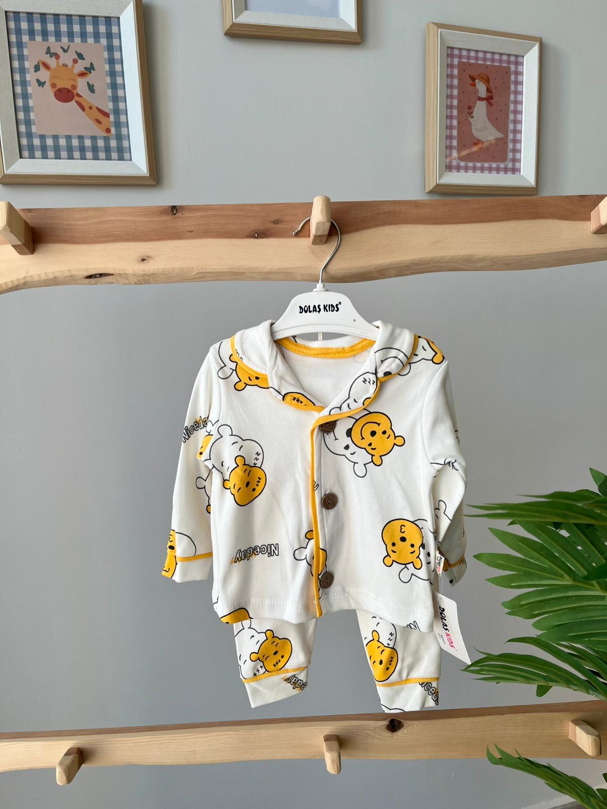 Winnie Düğmeli Pijama Takımı