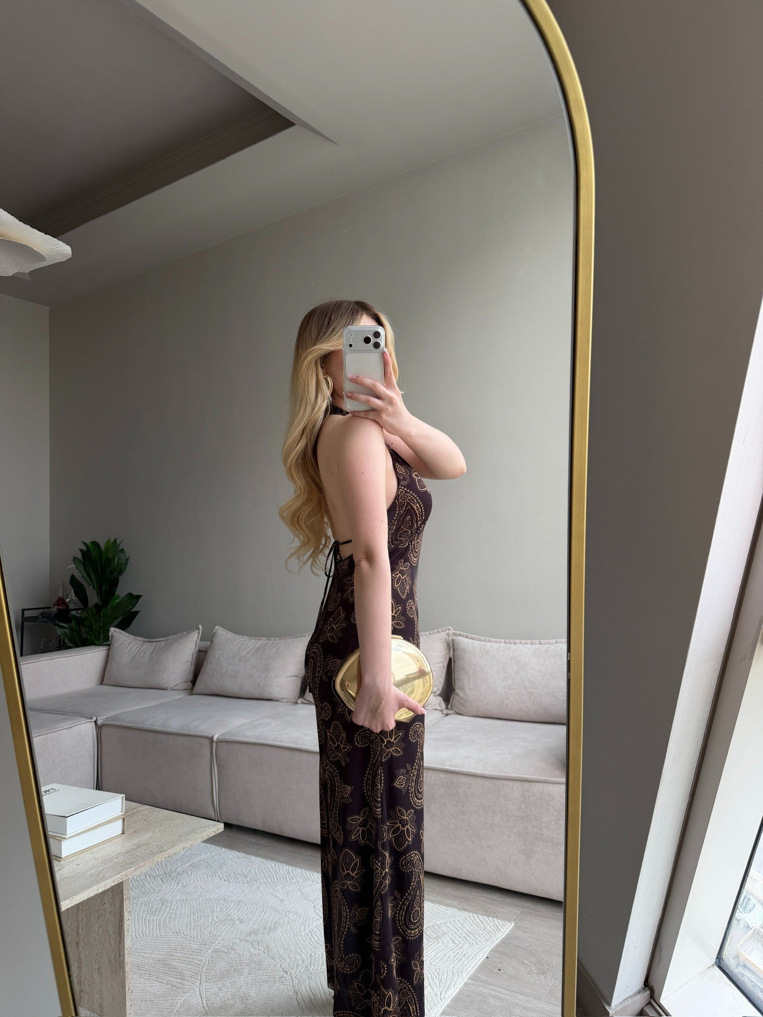 ADRIA BROWN DESENLİ ASKILI TÜL TULUM