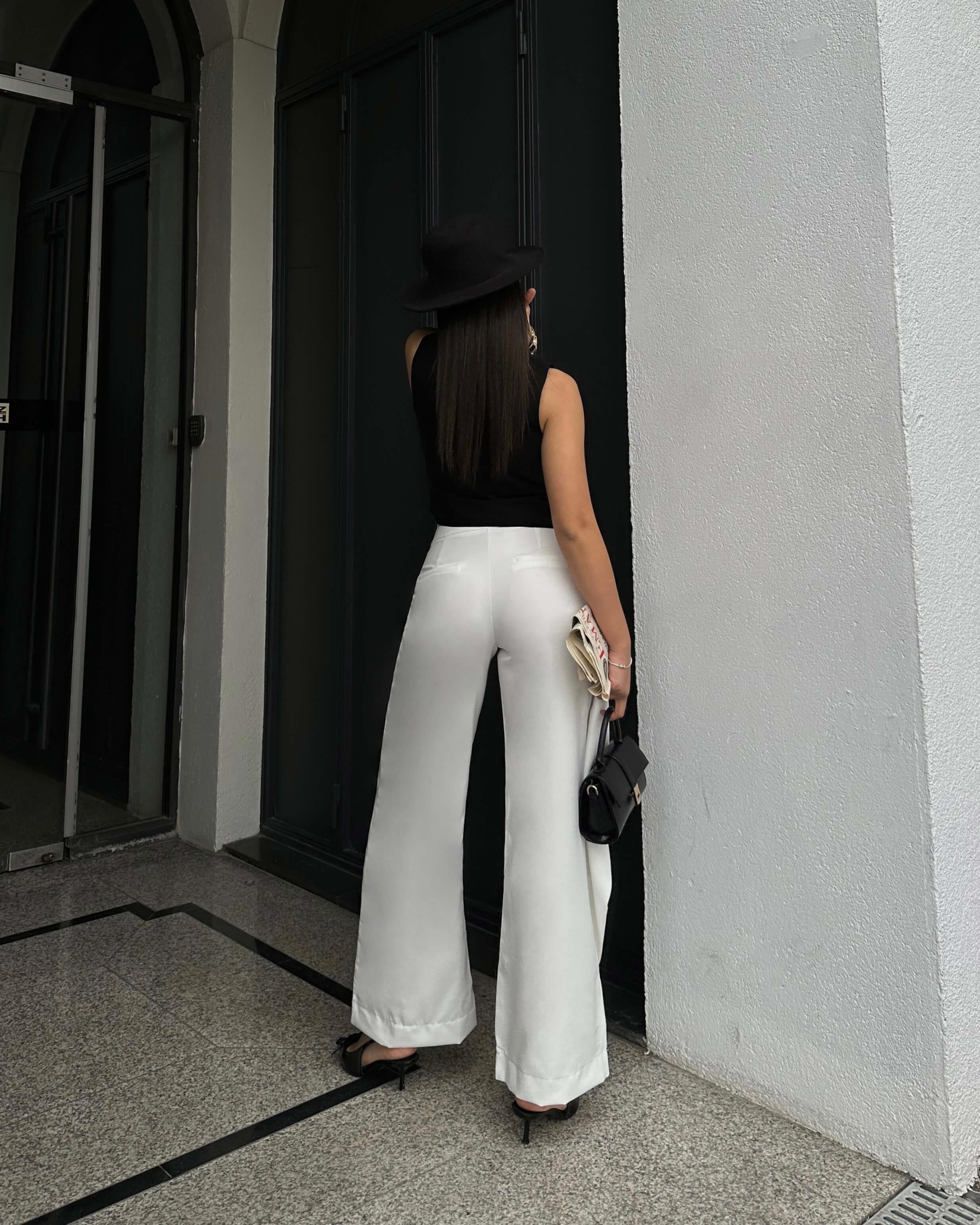ASTOR WHITE POREO STİL KUMAŞ PANTOLON