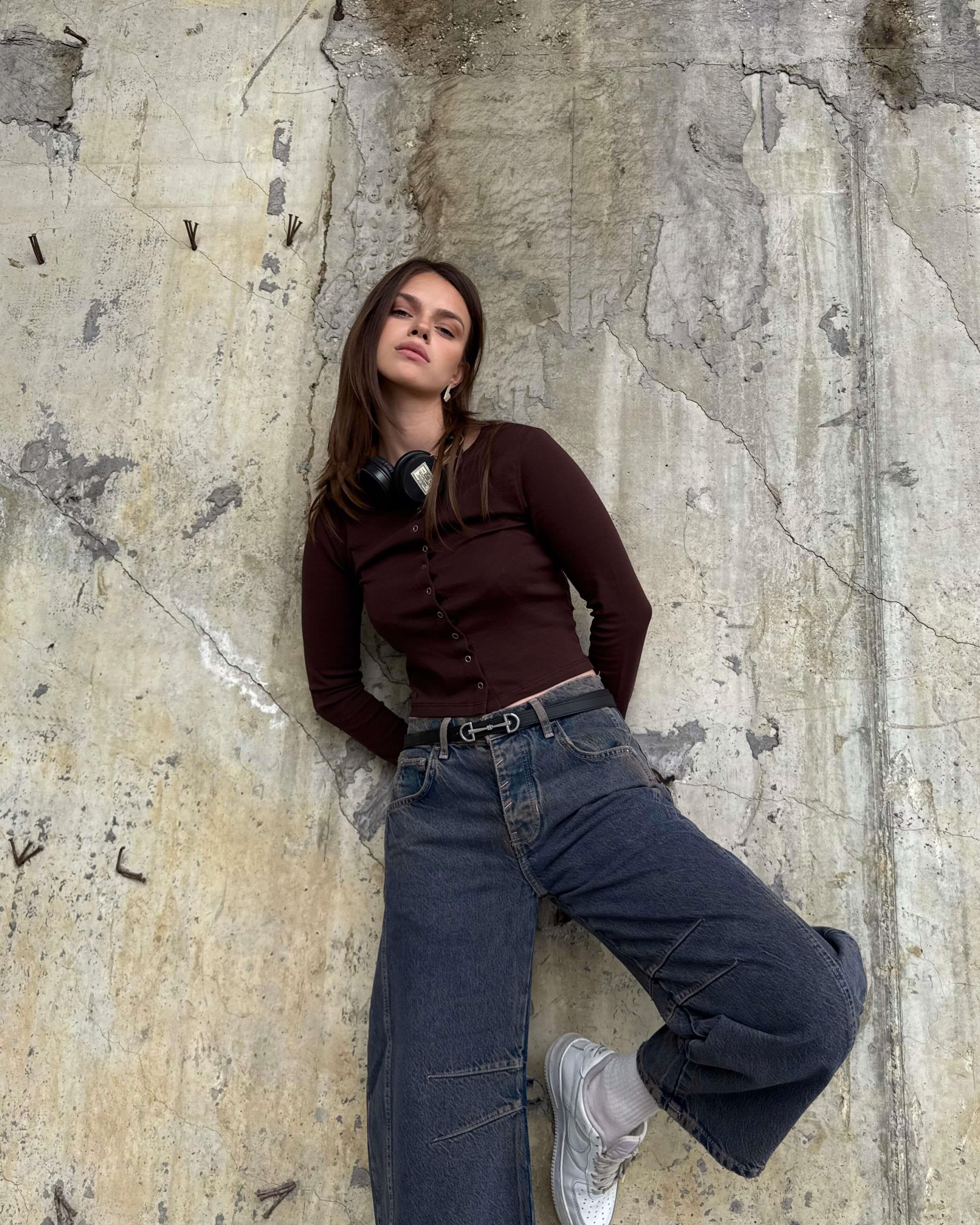 BONNİE BLUE YIKAMALI DÜĞME DETAY BAGGY JEAN