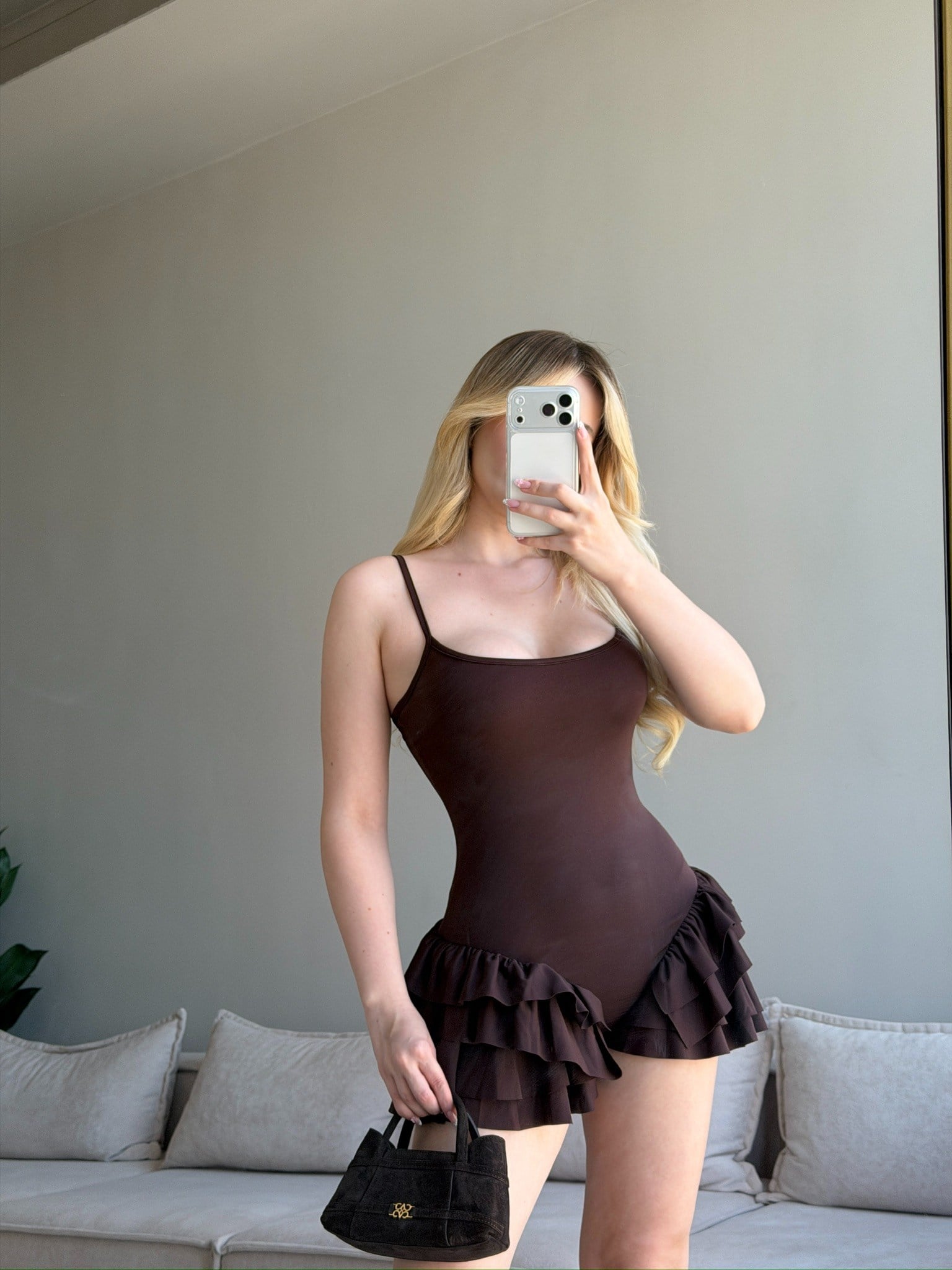 BRİND KAHVE BODYSUİT TULUM
