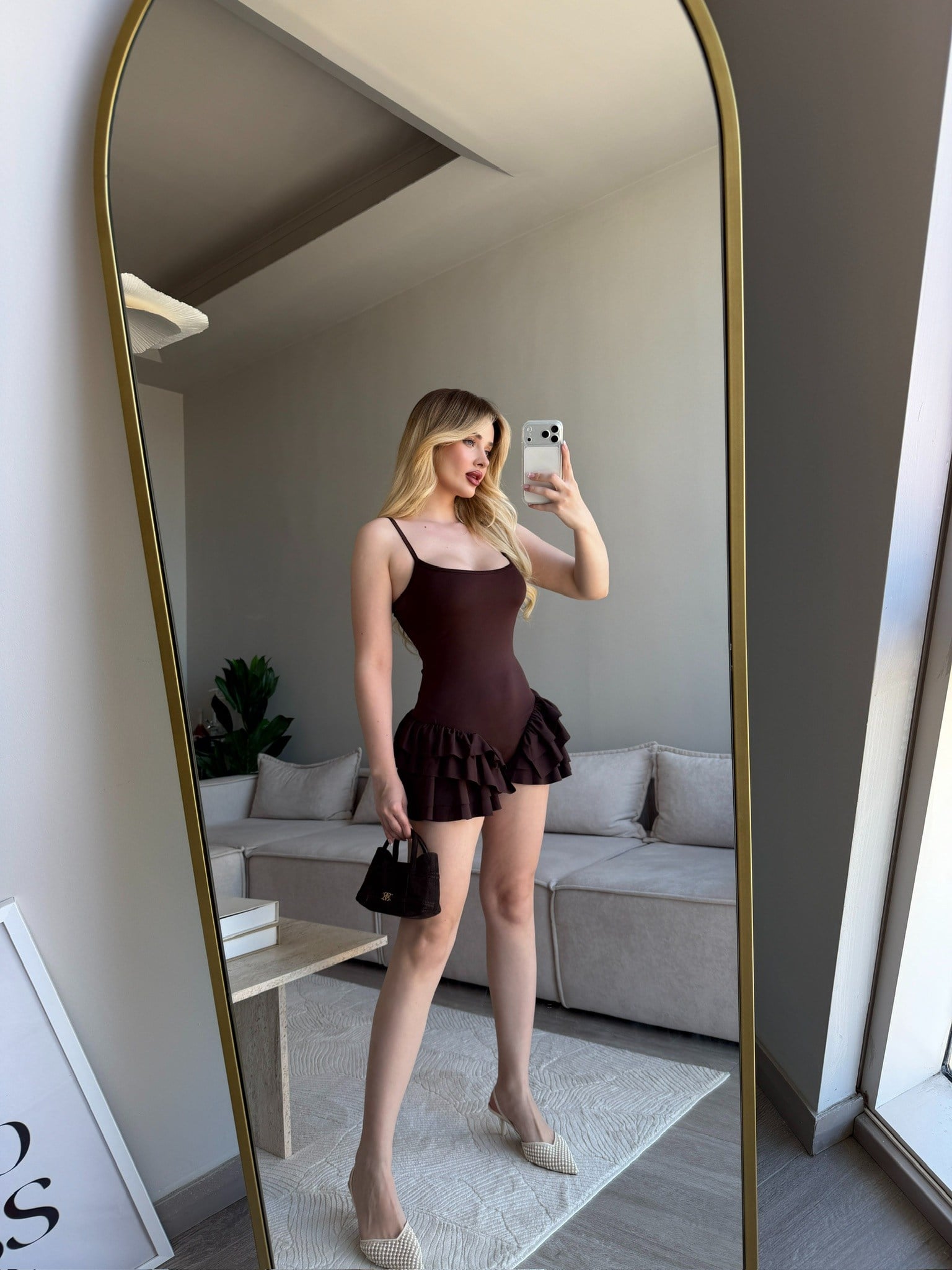 BRİND KAHVE BODYSUİT TULUM
