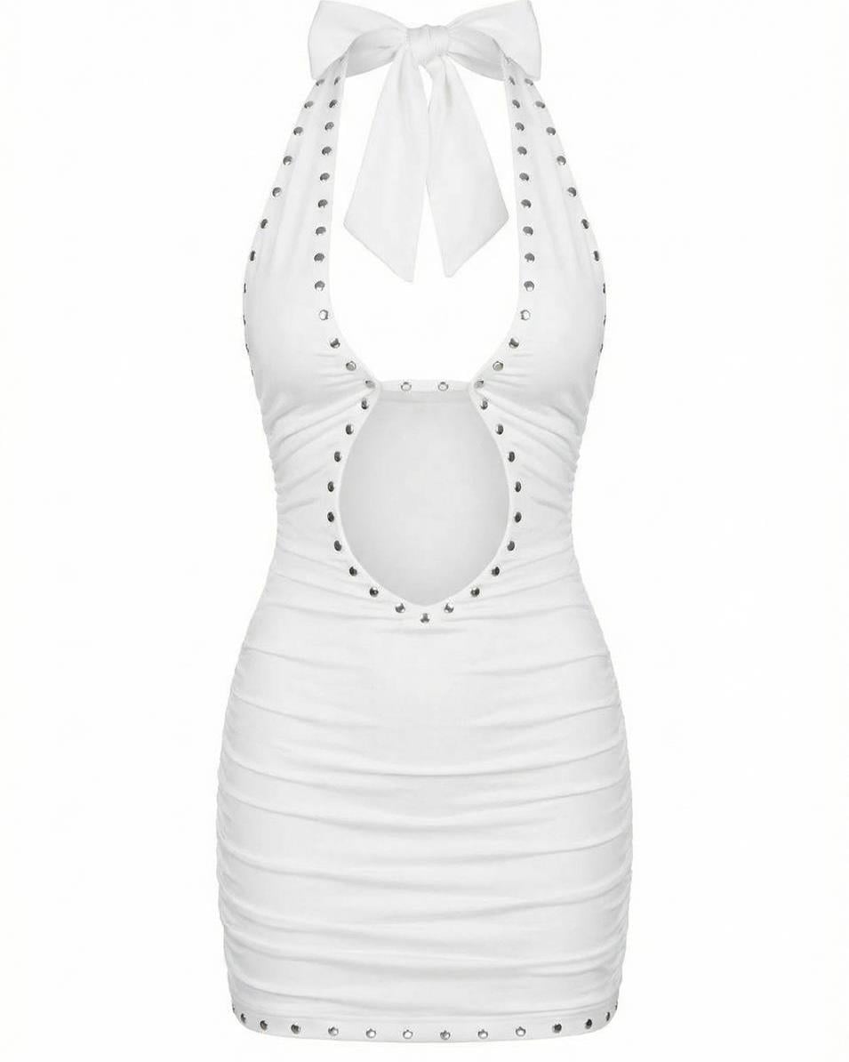 CERİNA WHİTE ZIMBALI MİNİ ELBİSE