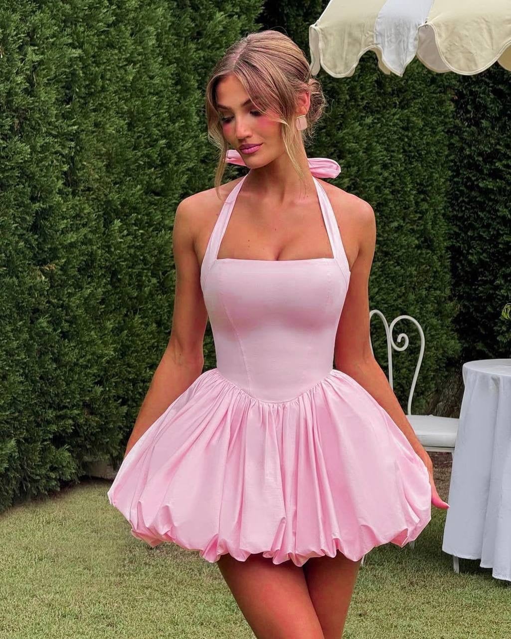 MIERES PEMBE ELBİSE