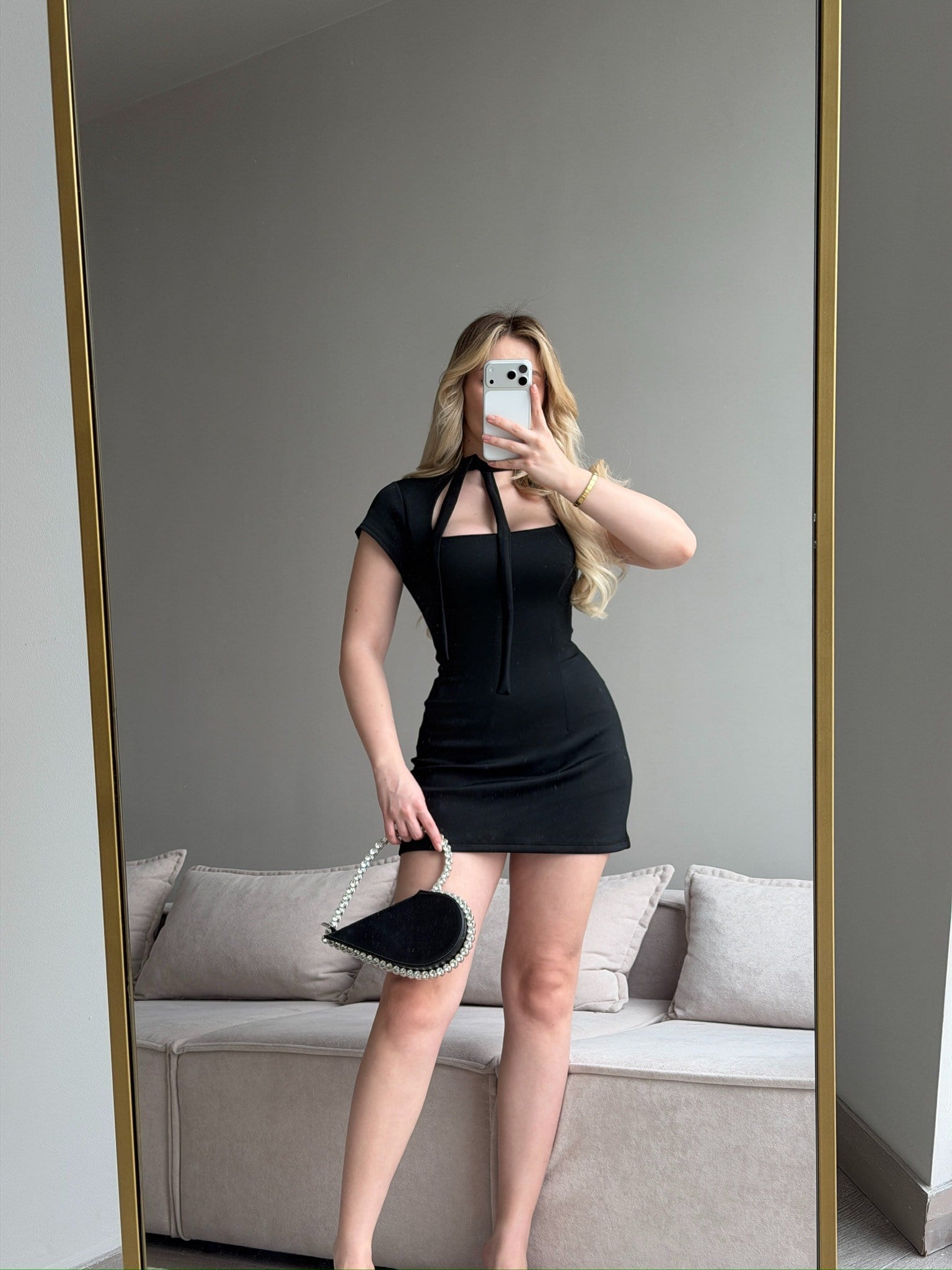 Penelope Black Mini Elbise 