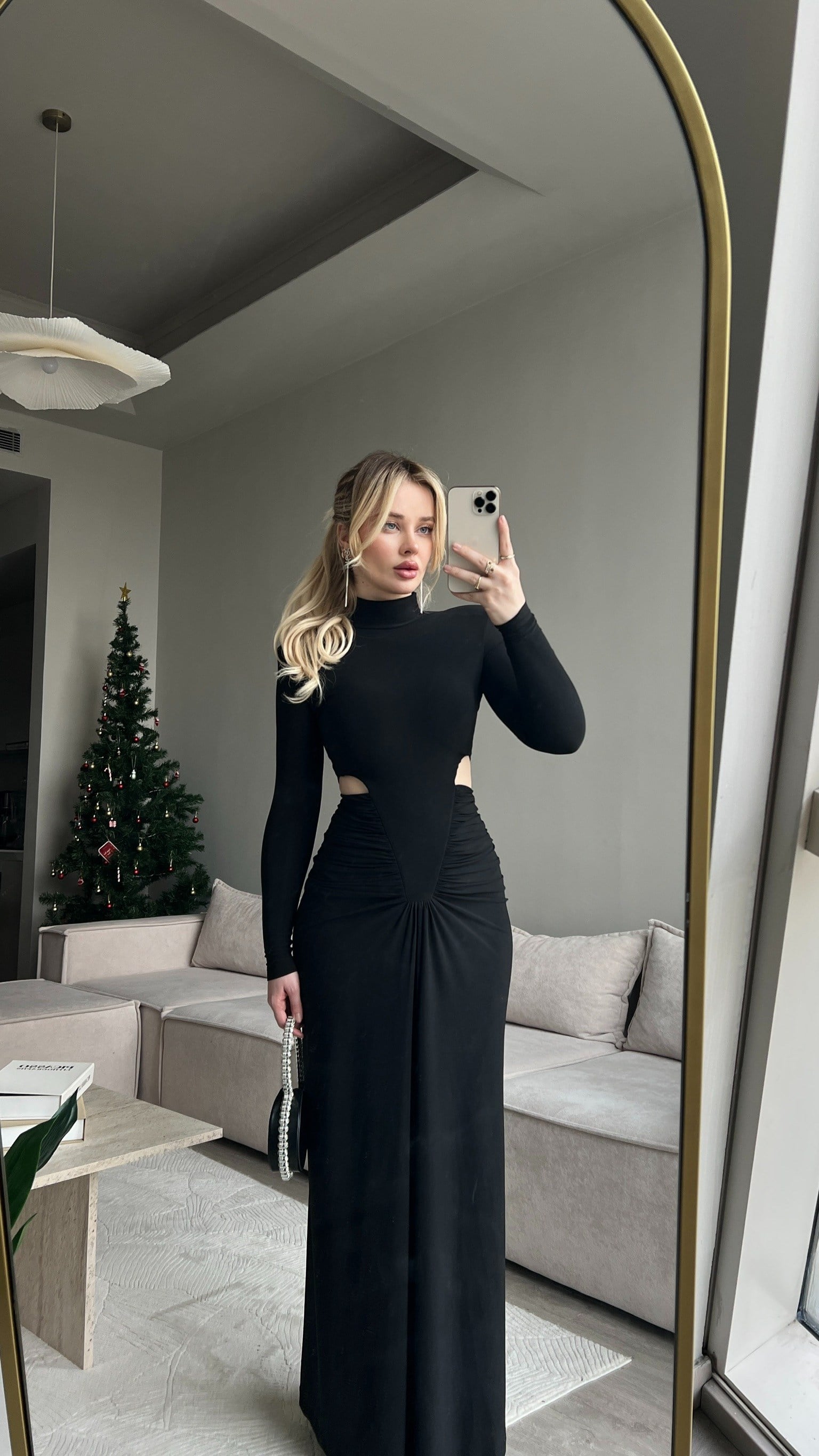 PRATO BLACK VATKALI ELBİSE