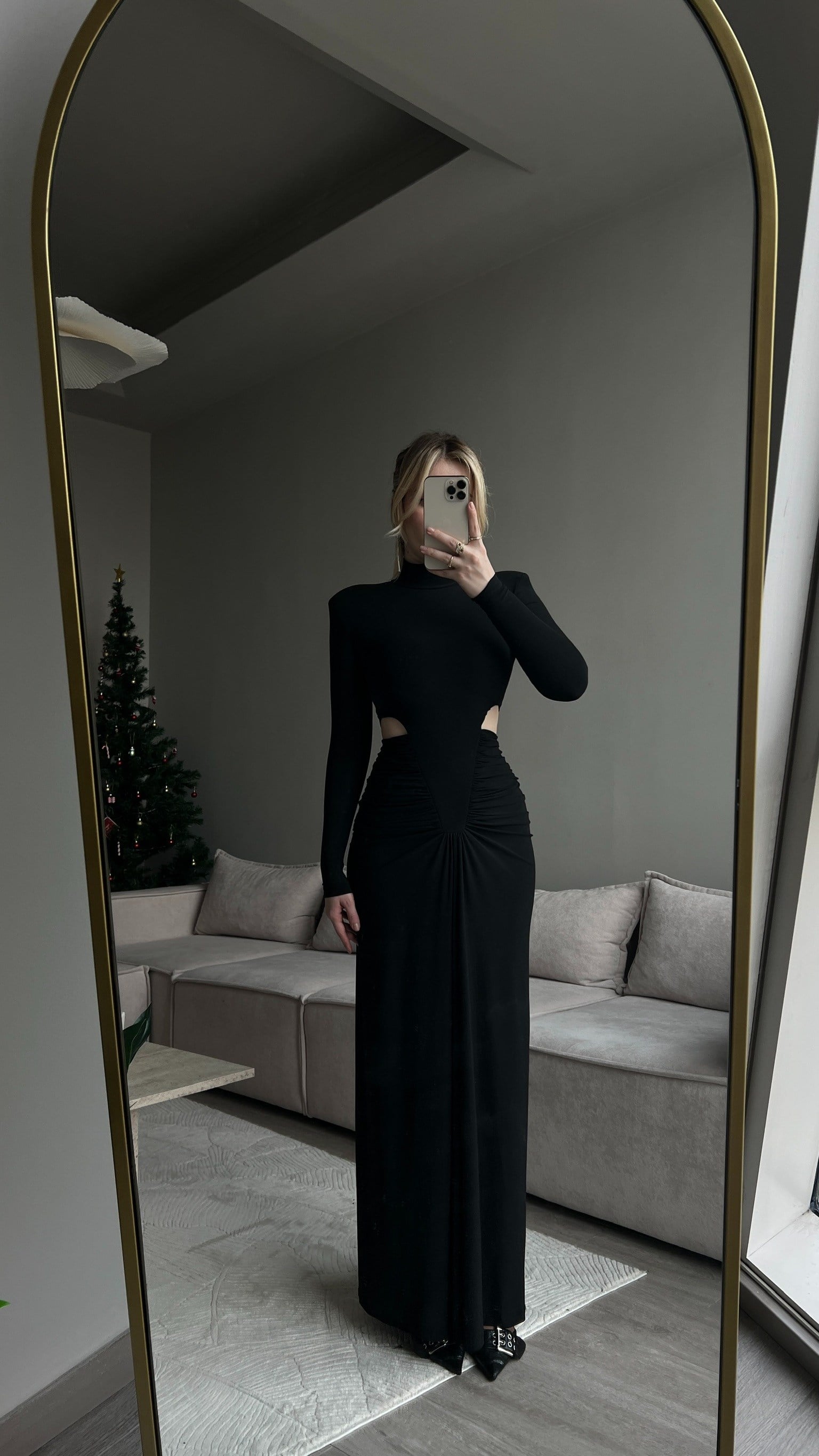 PRATO BLACK VATKALI ELBİSE