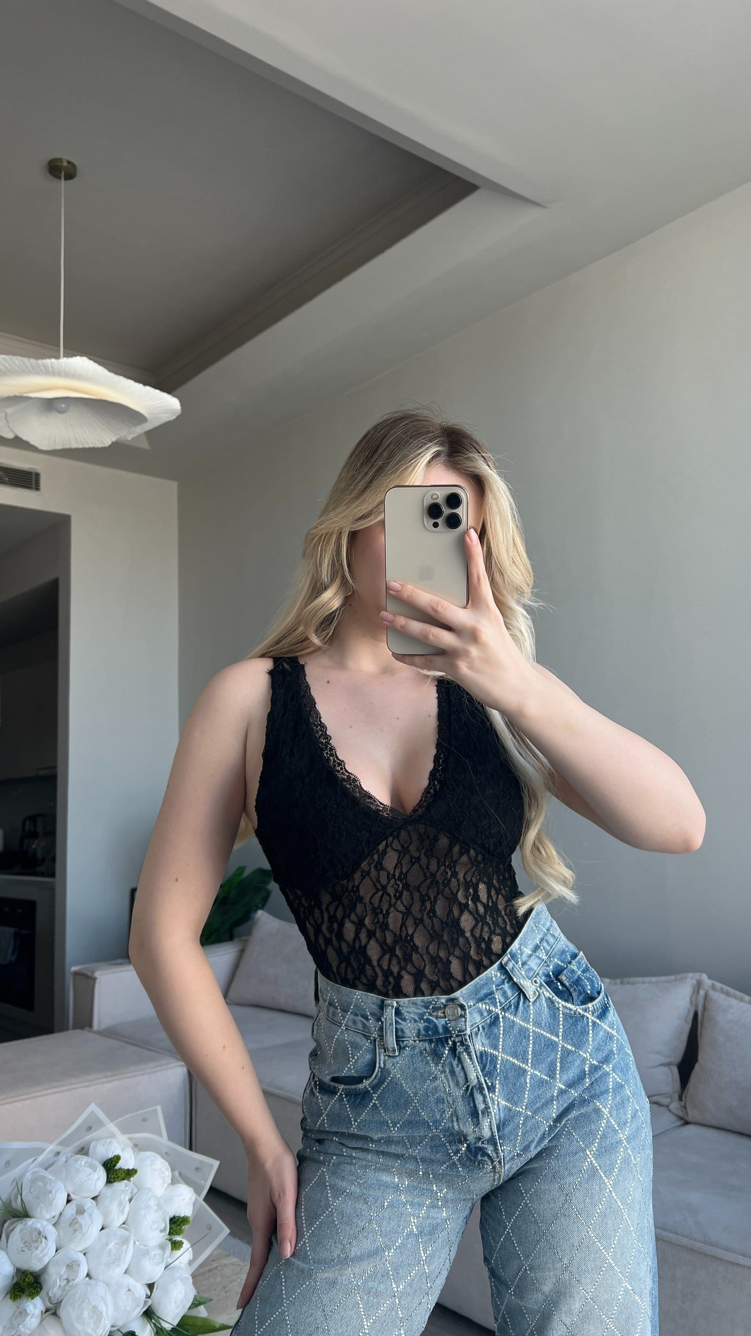 SORİA SİYAH DANTEL BODY