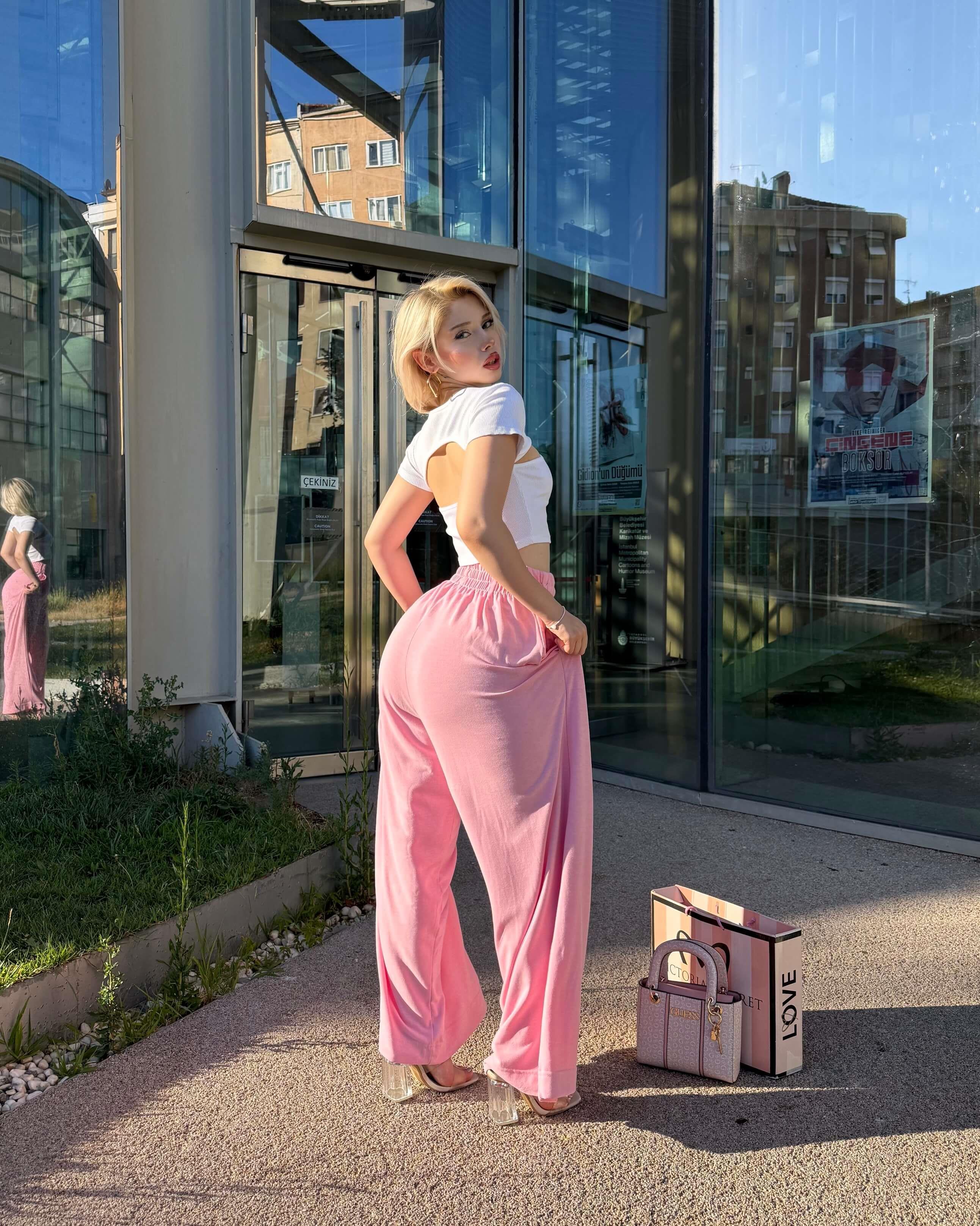 SOULSA PINK OVERSIZE EŞOFMAN