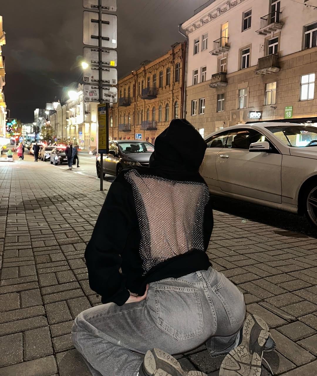 sweetlady black sırt detay sweatshirt 