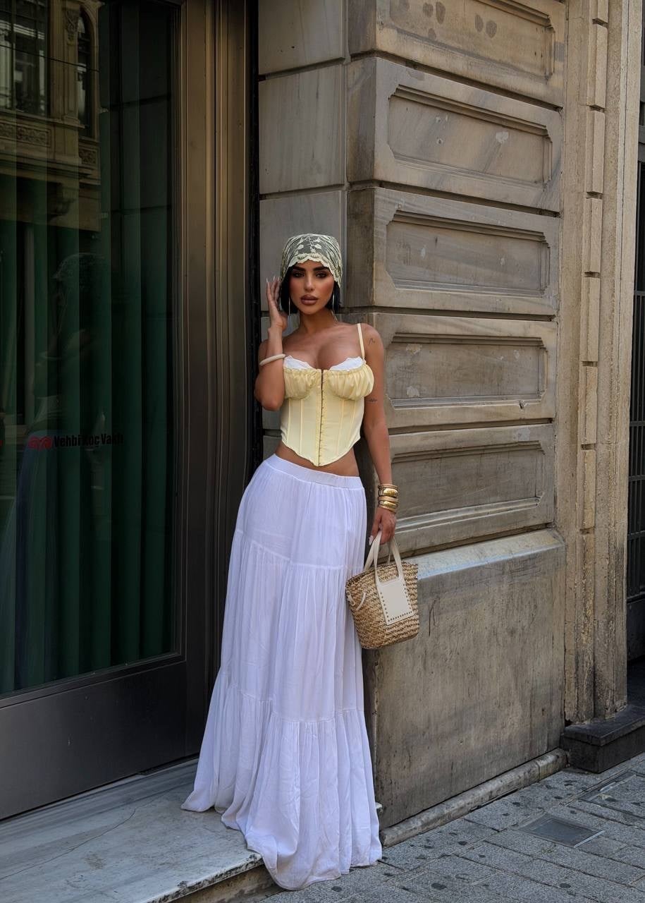 VALENCİA PREMİUM TASARIM KORSE SARI