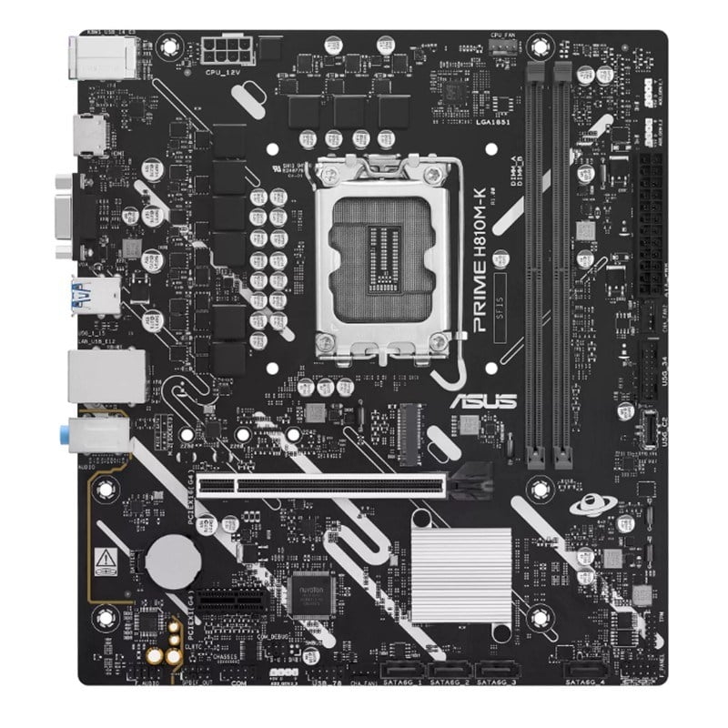 ASUS PRIME H810M-K DDR5 6400MT/S 1XVGA 1XHDMI 1XM.2 1851P MATX (INTEL ULTRA PROCESSORS SERIES 2)