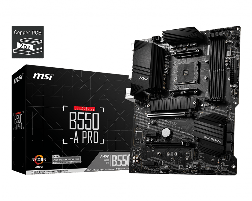 MSI B550-A PRO DDR4 3200MHZ 1XHDMI 1XDP 2XM.2 USB 3.2 ATX AM4 (3.NESİL İŞLEMCİ UYUMLU)