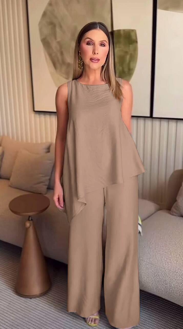 Pantalon Bluz Takım Kahve