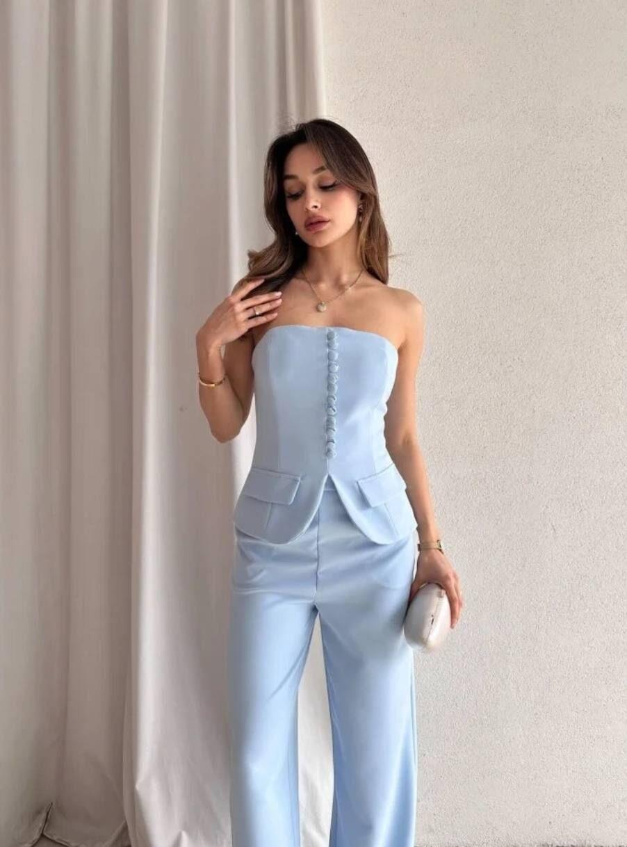 Pantalon Straples Üst Takım