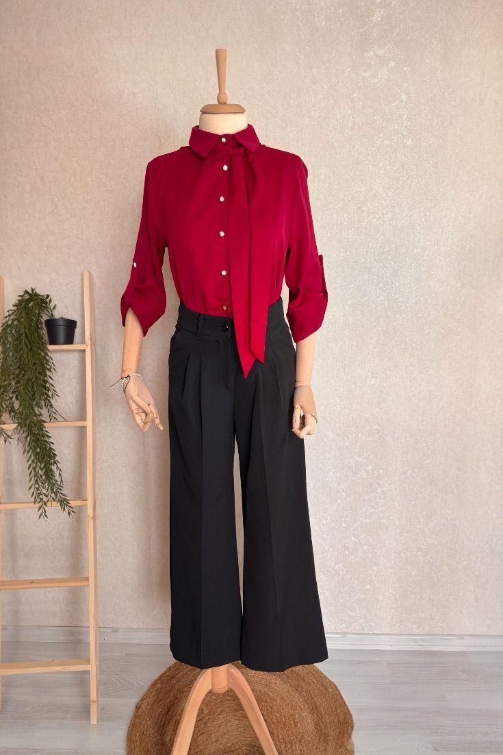 Grace Bordo Gömlek – Premium Seri