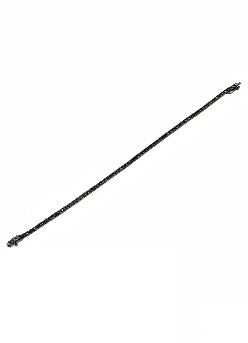 Gümüş Siyah Suyolu 2,5 mm Erkek Bileklik