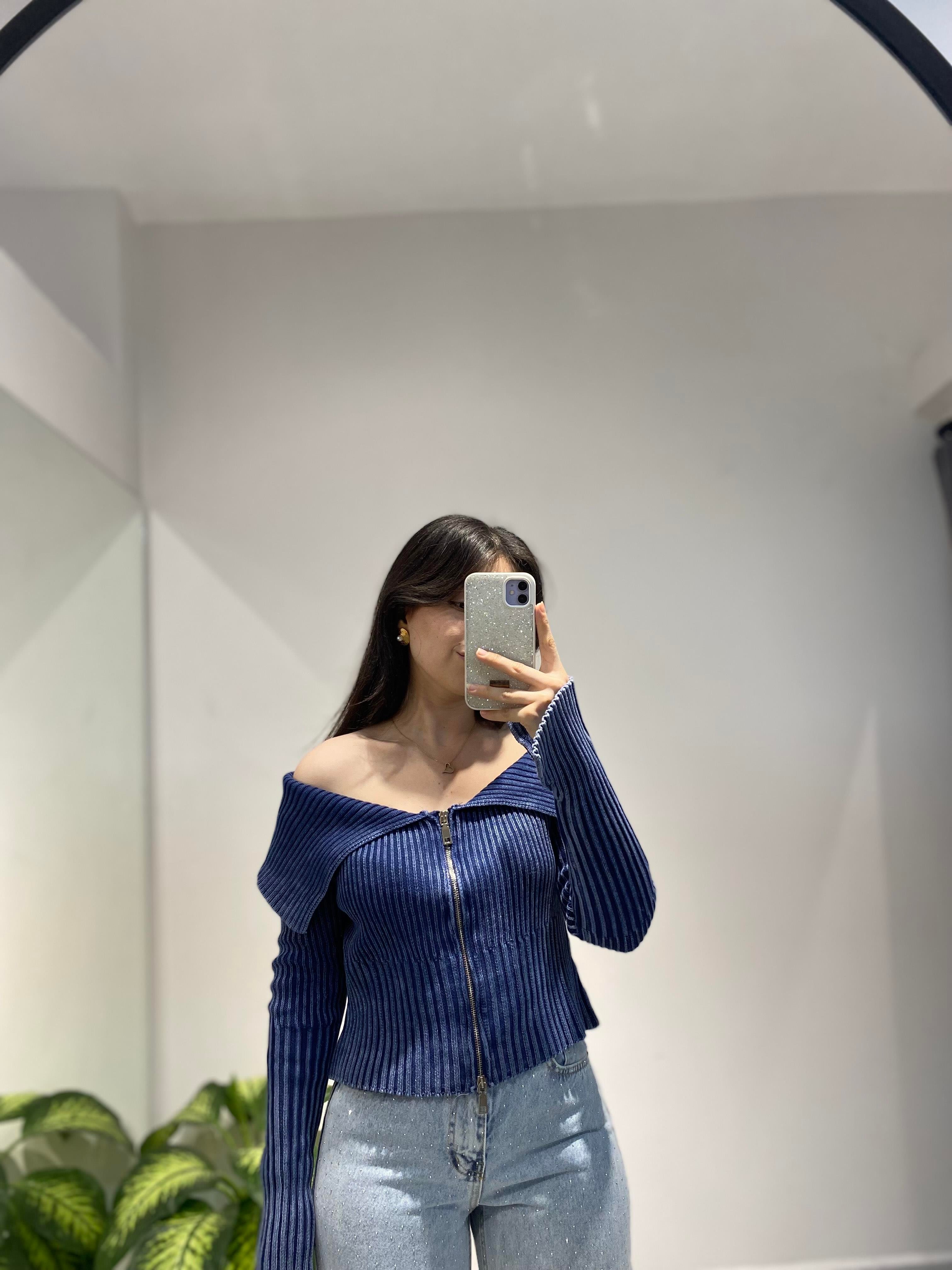 OMZU AÇIK TRİKO BLUZ 