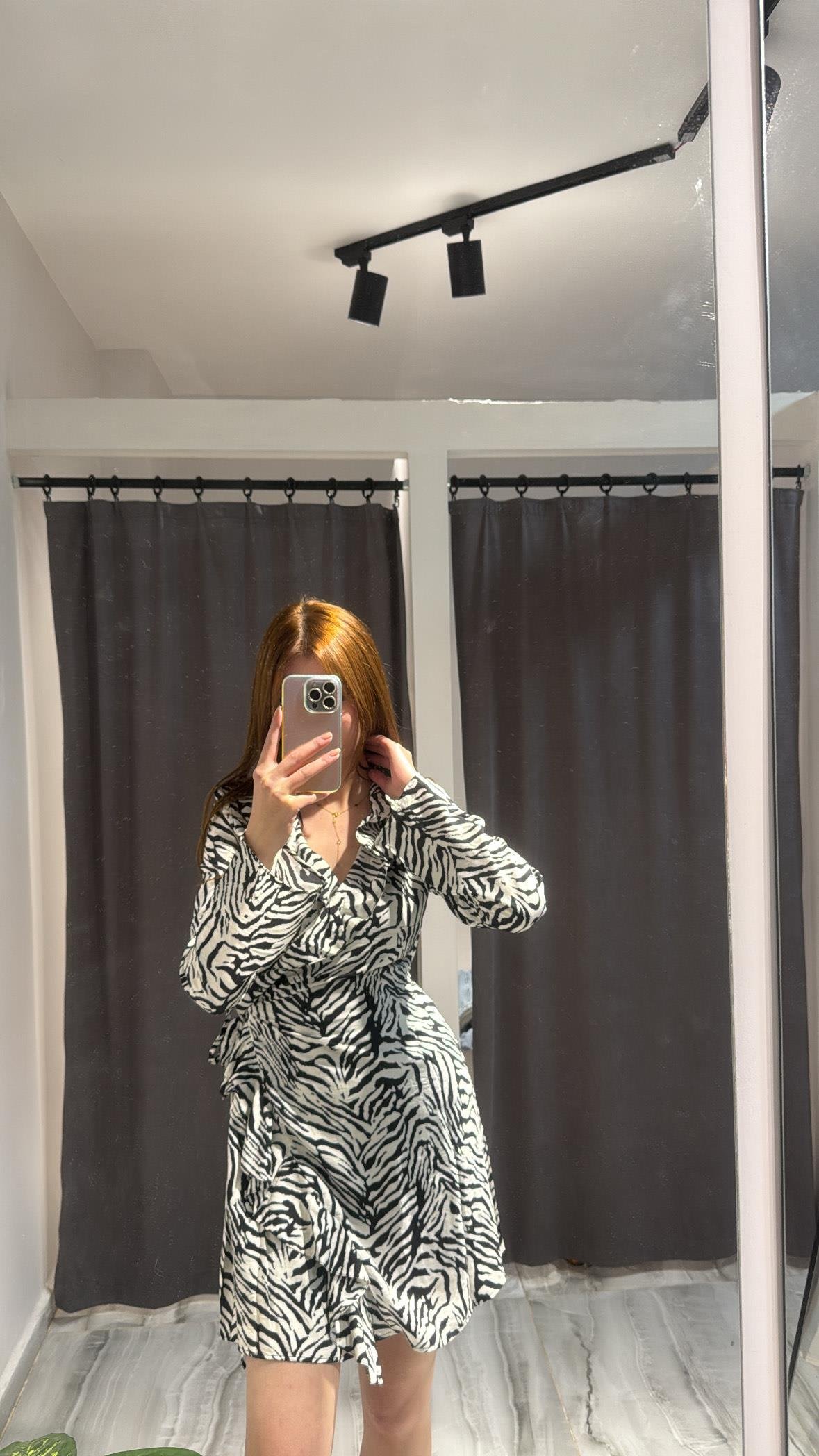 ZEBRA DESEN ELBİSE