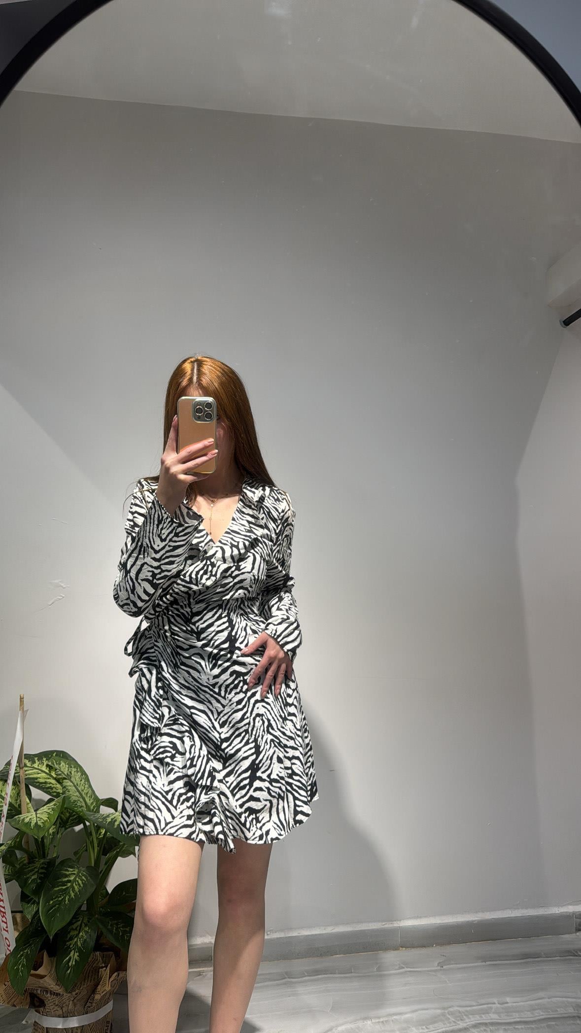 ZEBRA DESEN ELBİSE