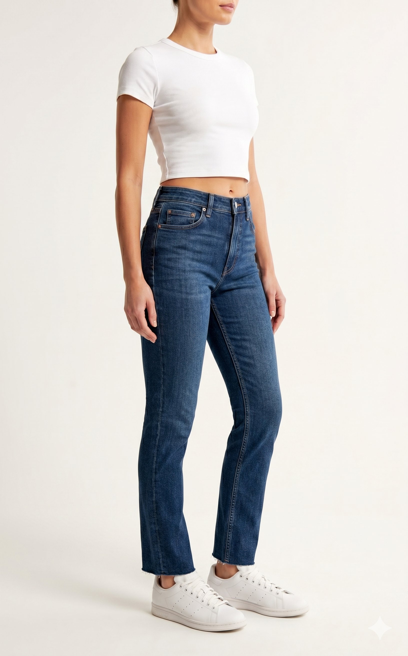 OLIVE-1055 KESİK PAÇA BOY AÇIK MAVİ