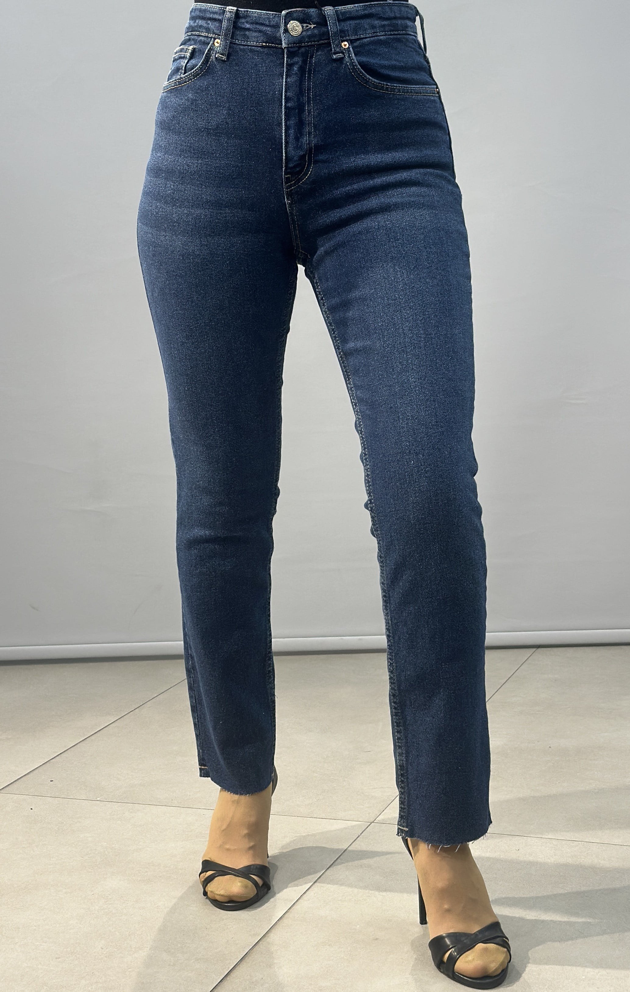 OLIVE-1055 KESİK PAÇA BOY AÇIK MAVİ