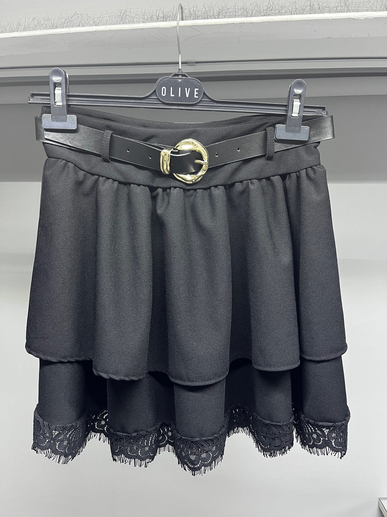 OLIVE-14453 DANTEL KEMER ETEK SİYAH