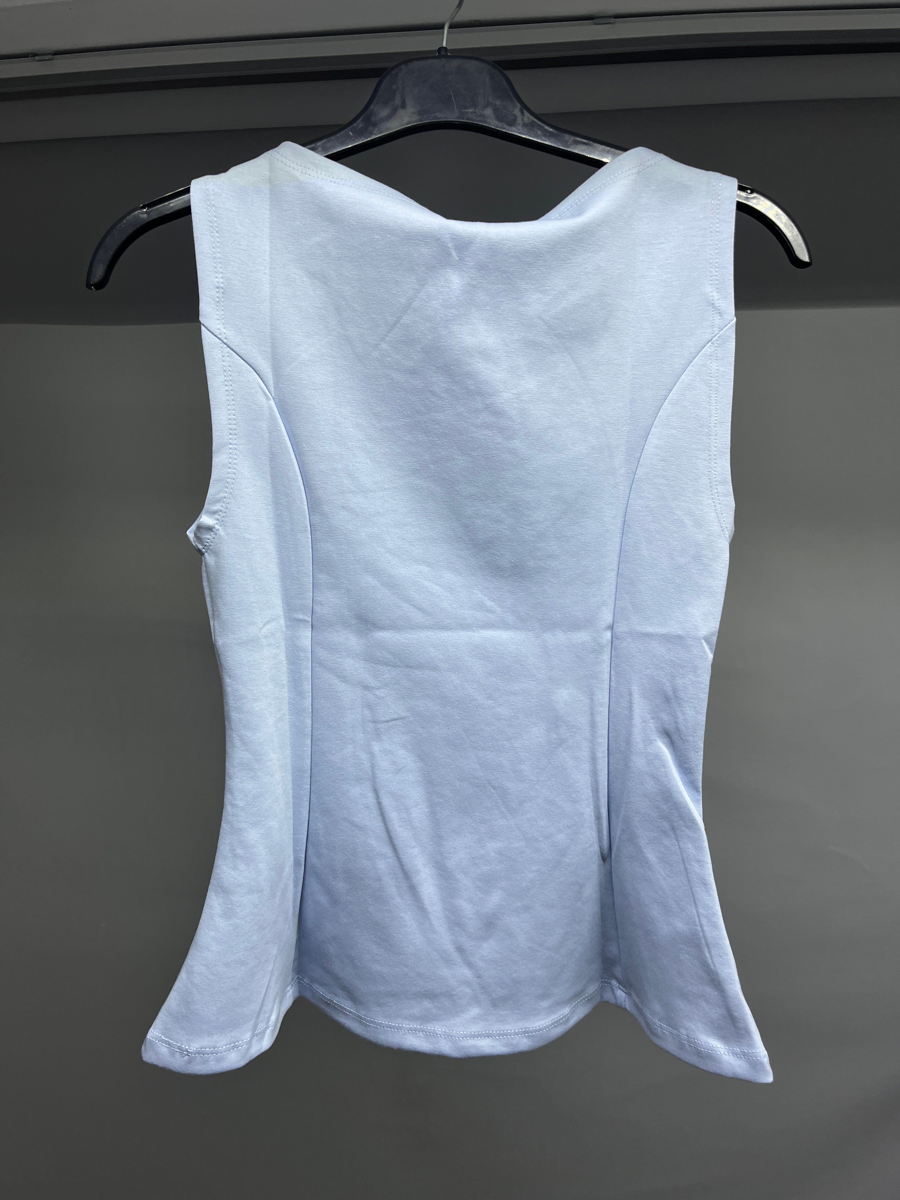 OLIVE-21001 PEPLUM TOP AÇIK MAVİ