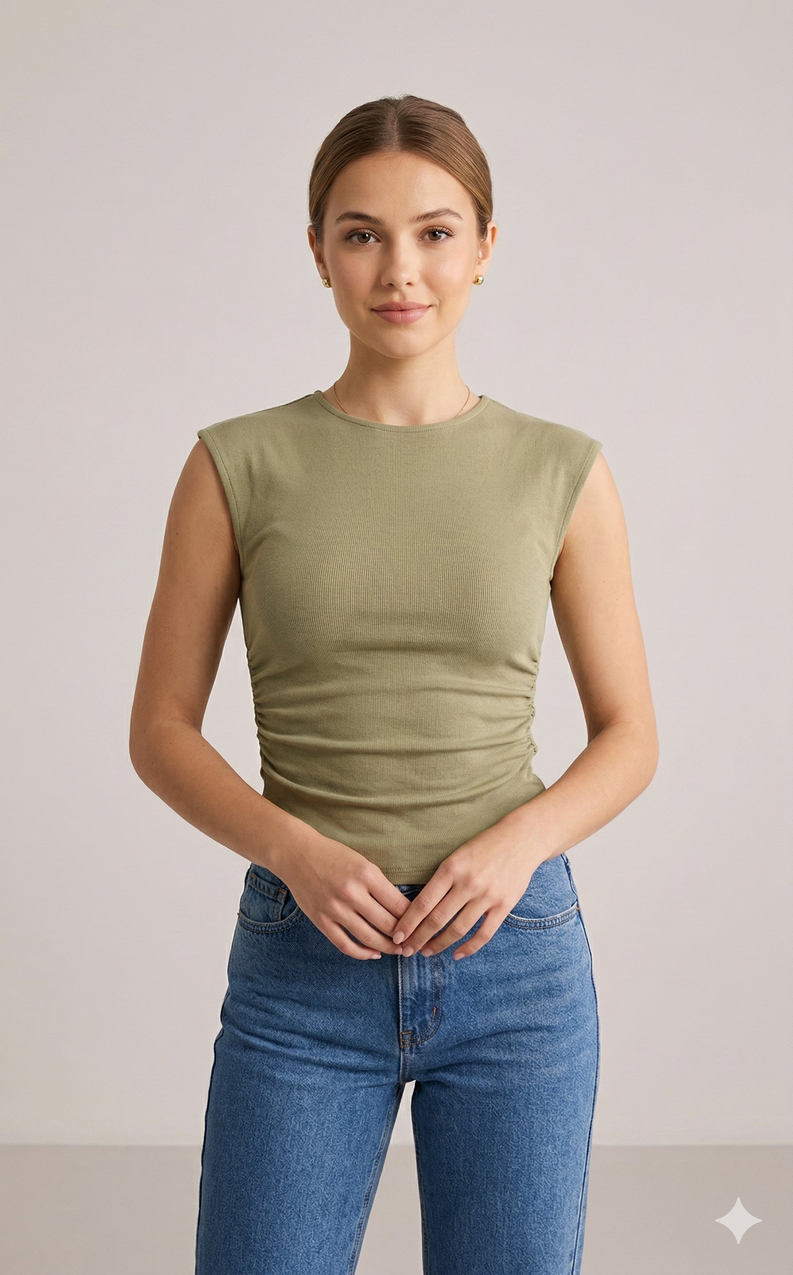 OLIVE-21054 BZG BASIC TSHIRT ÇAĞLA