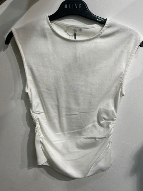 OLIVE-21054 BZG BASIC TSHIRT EKRU