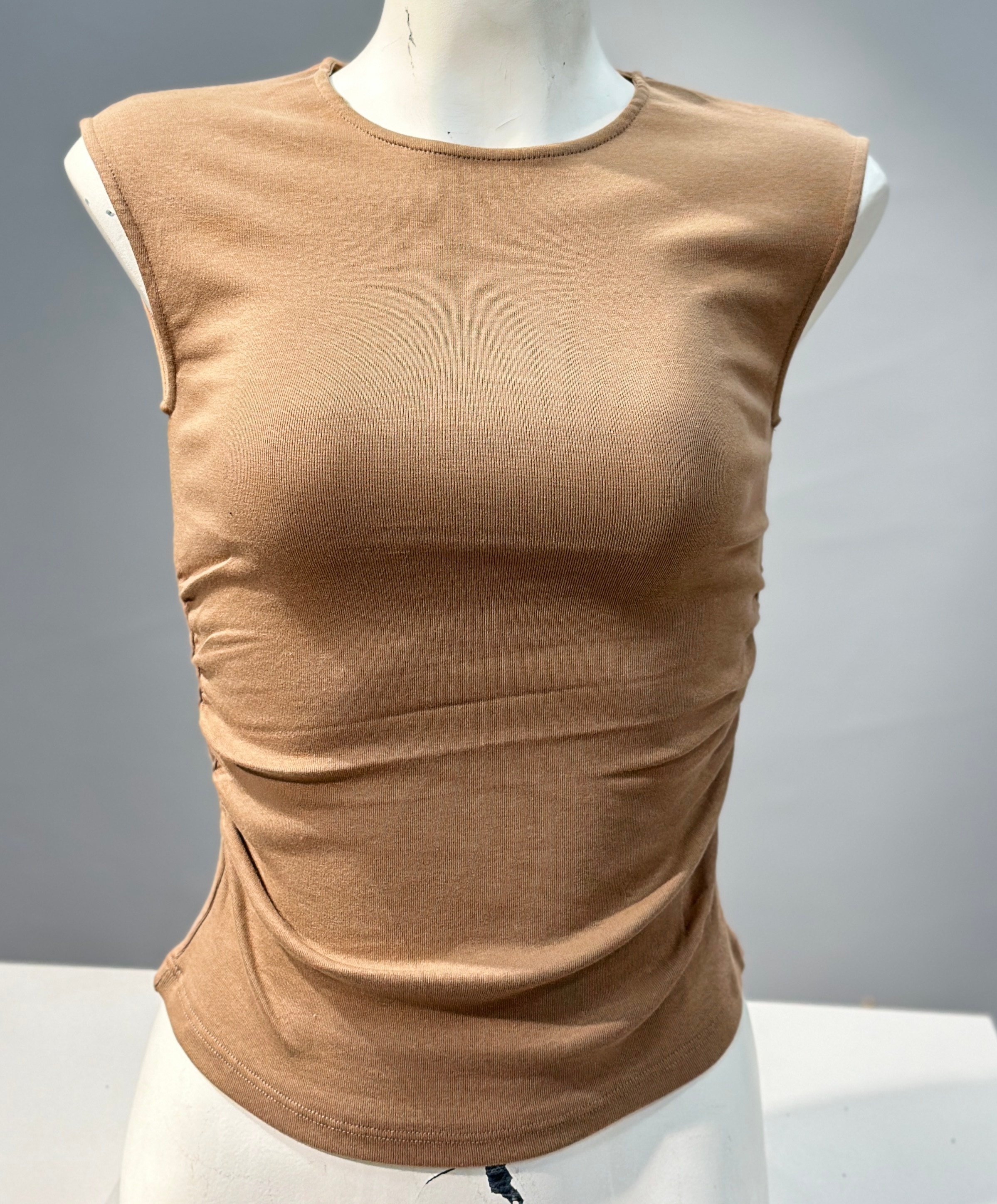 OLIVE-21054 BZG BASIC TSHIRT VİZON