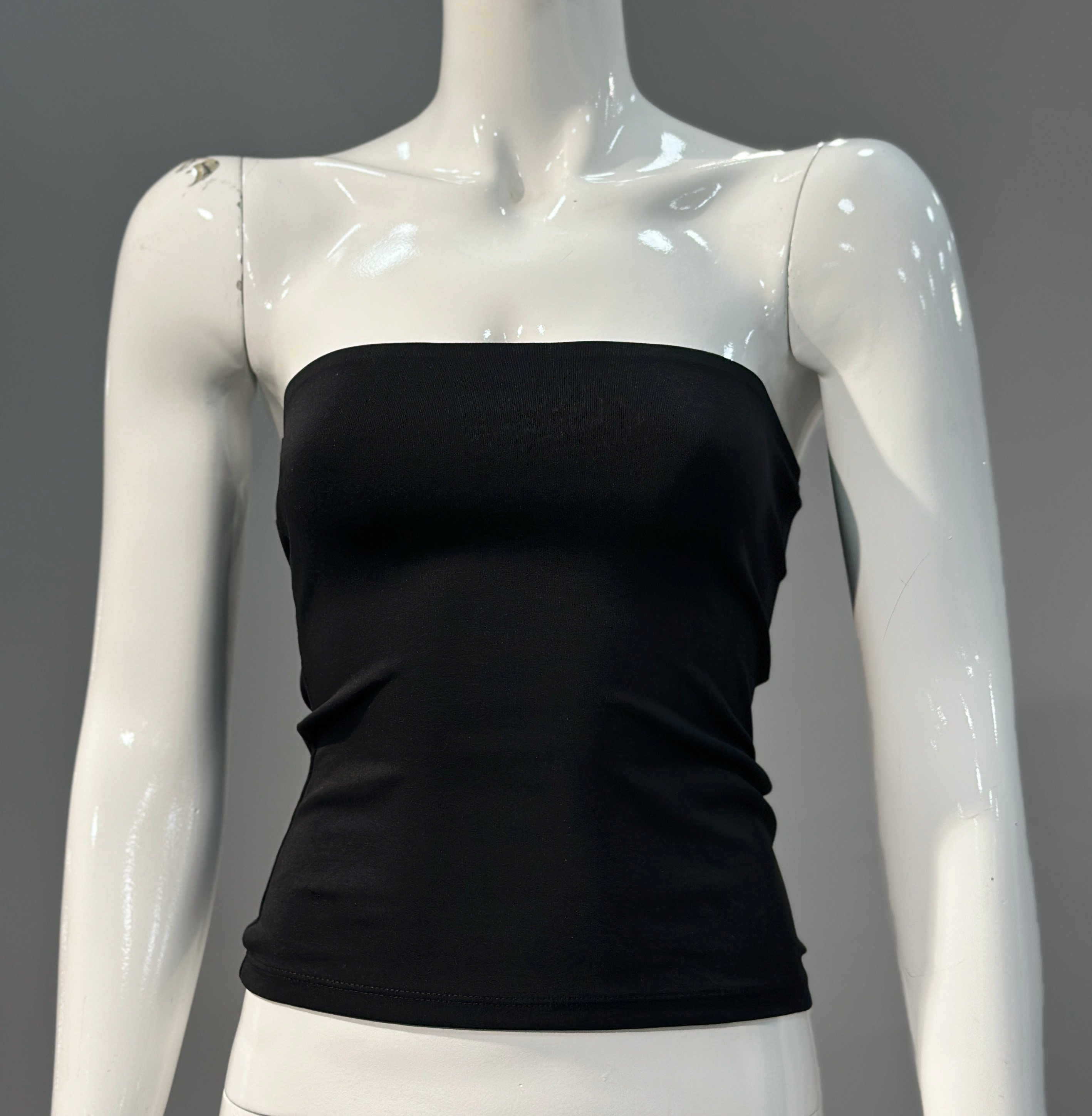 OLIVE-21103 STRAPLEZ TOP BODY SİYAH