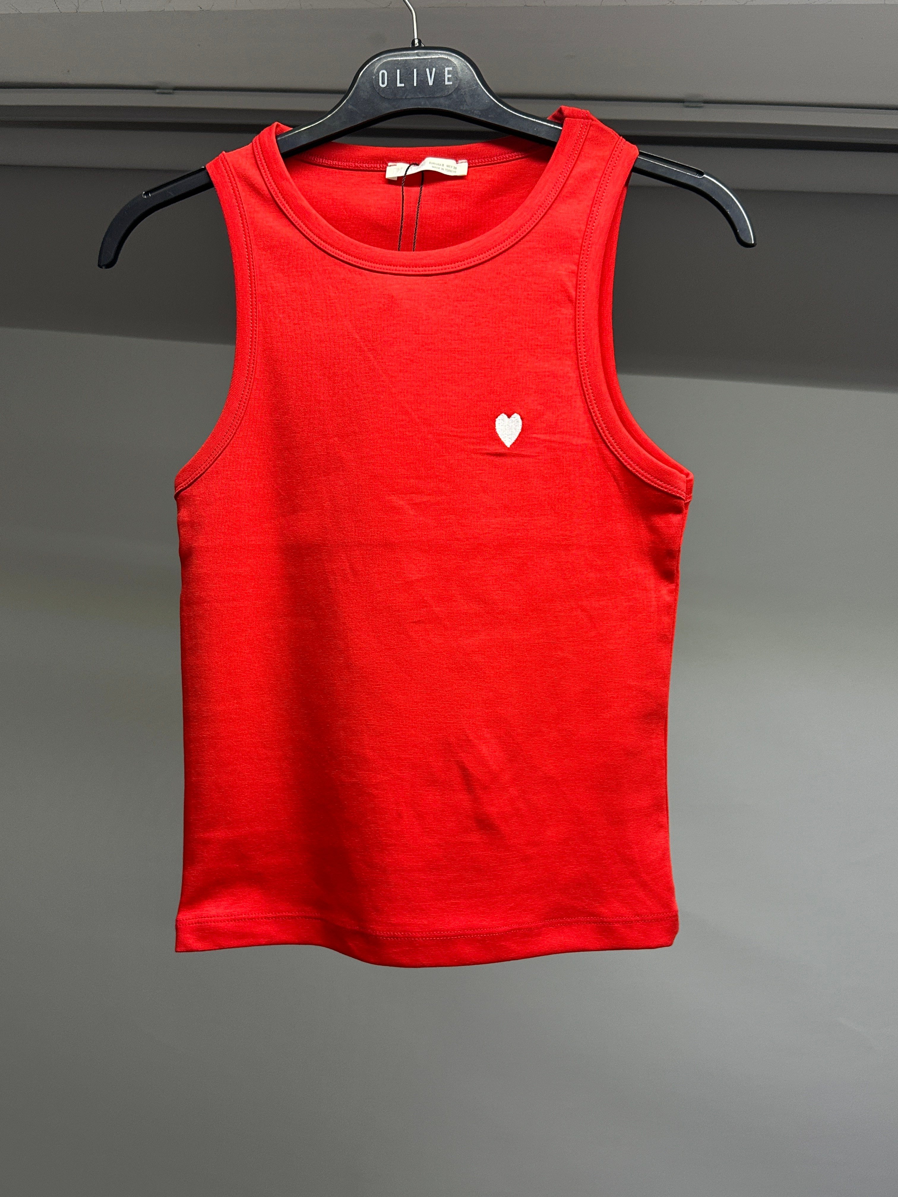 OLIVE-21259 BİSİKLET YAKA TOP KIRMIZI