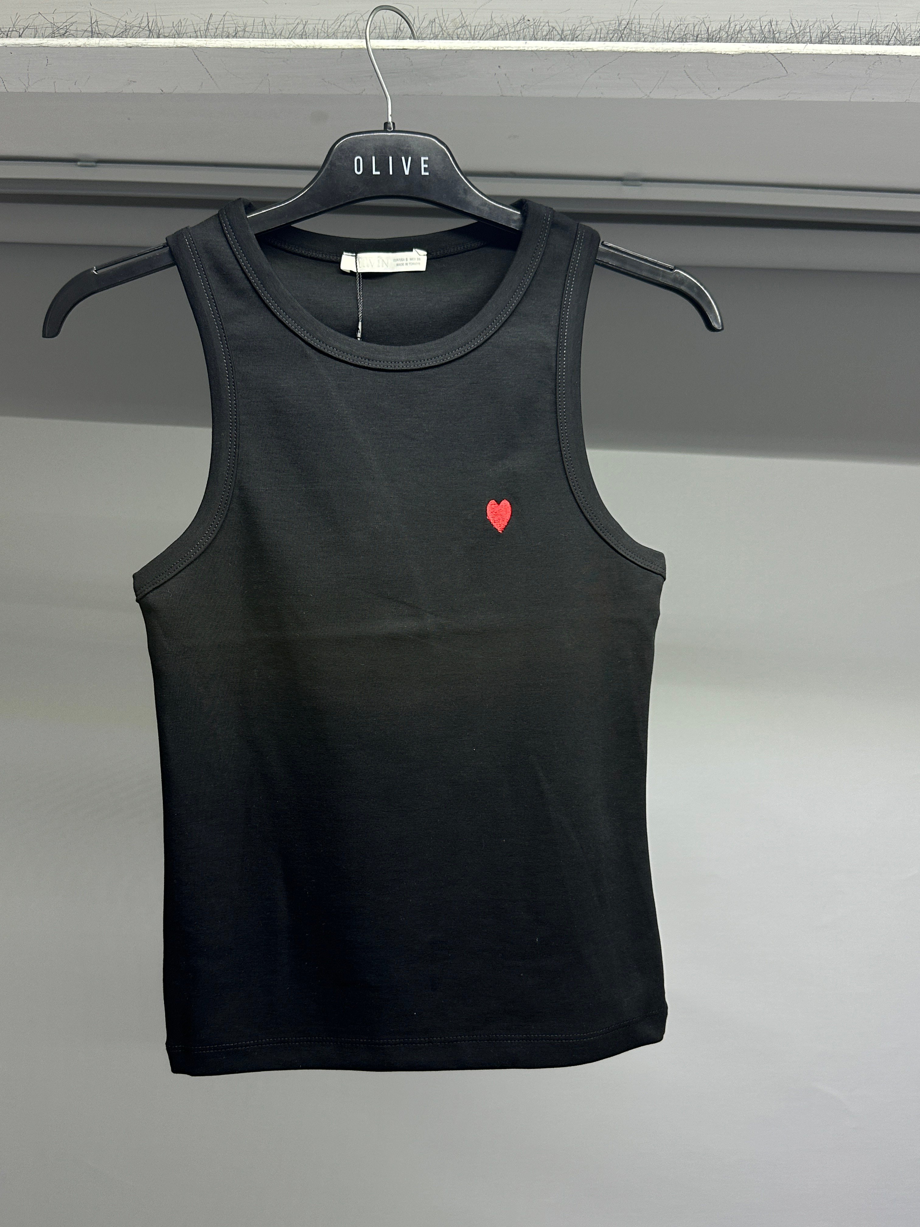 OLIVE-21259 BİSİKLET YAKA TOP SİYAH